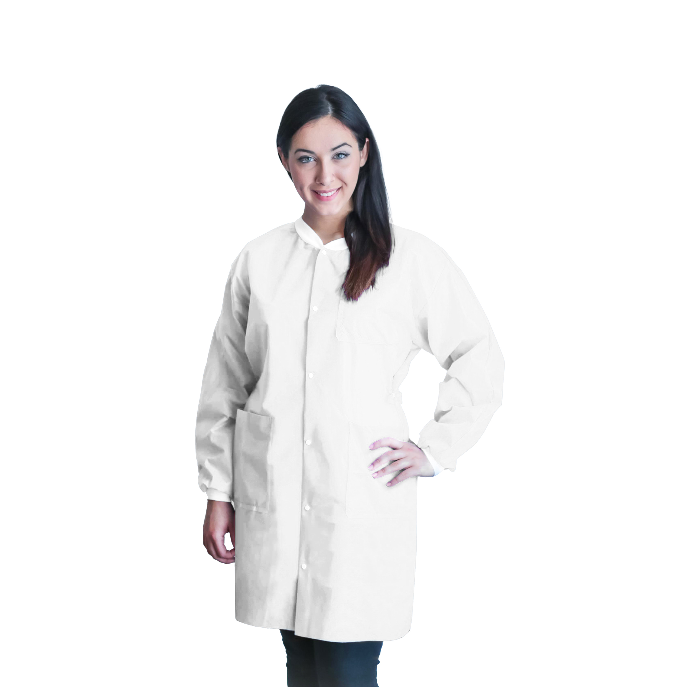 Fitme Lab Coats L White