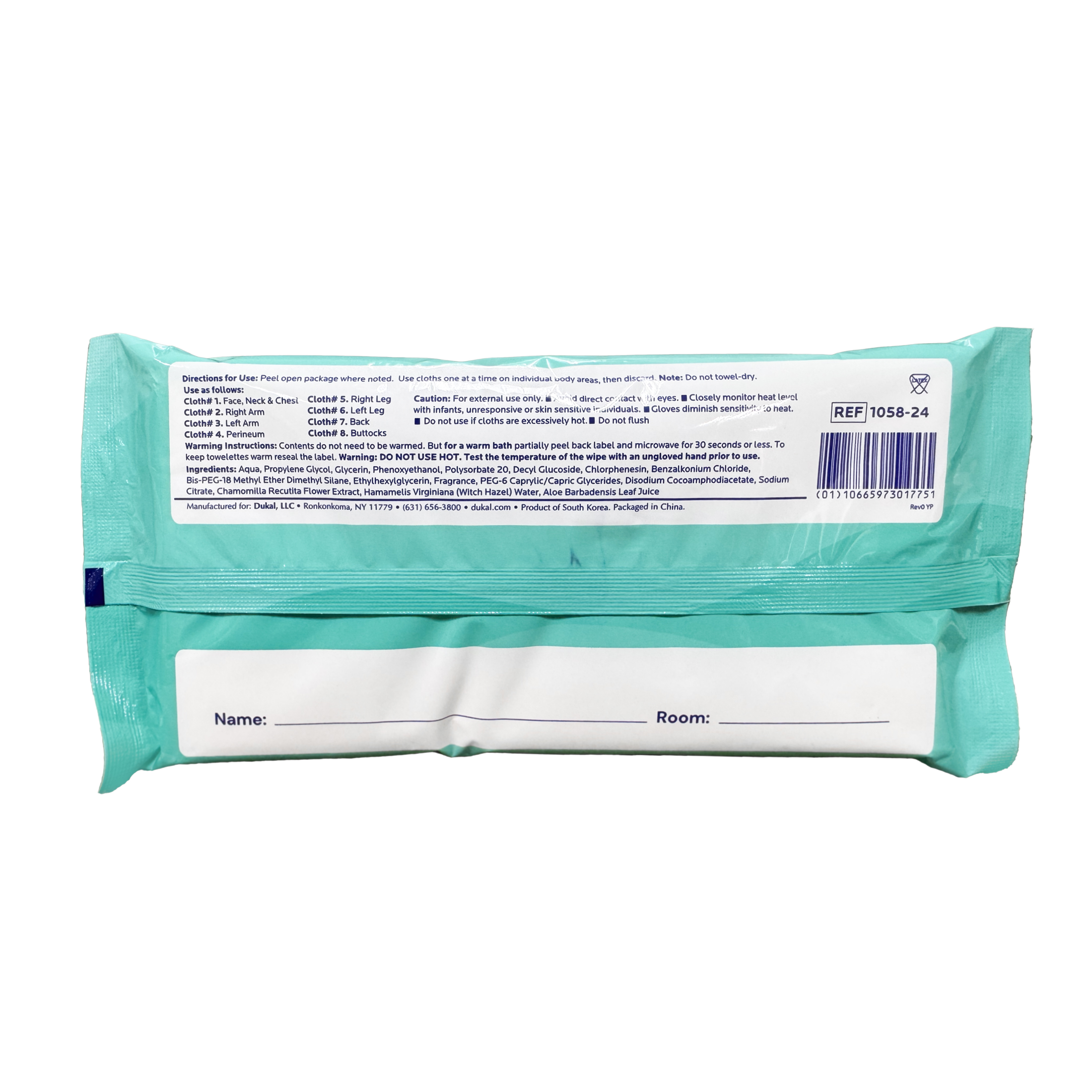 Redi-Wash Total Body Cleansing System Washcloth, 8