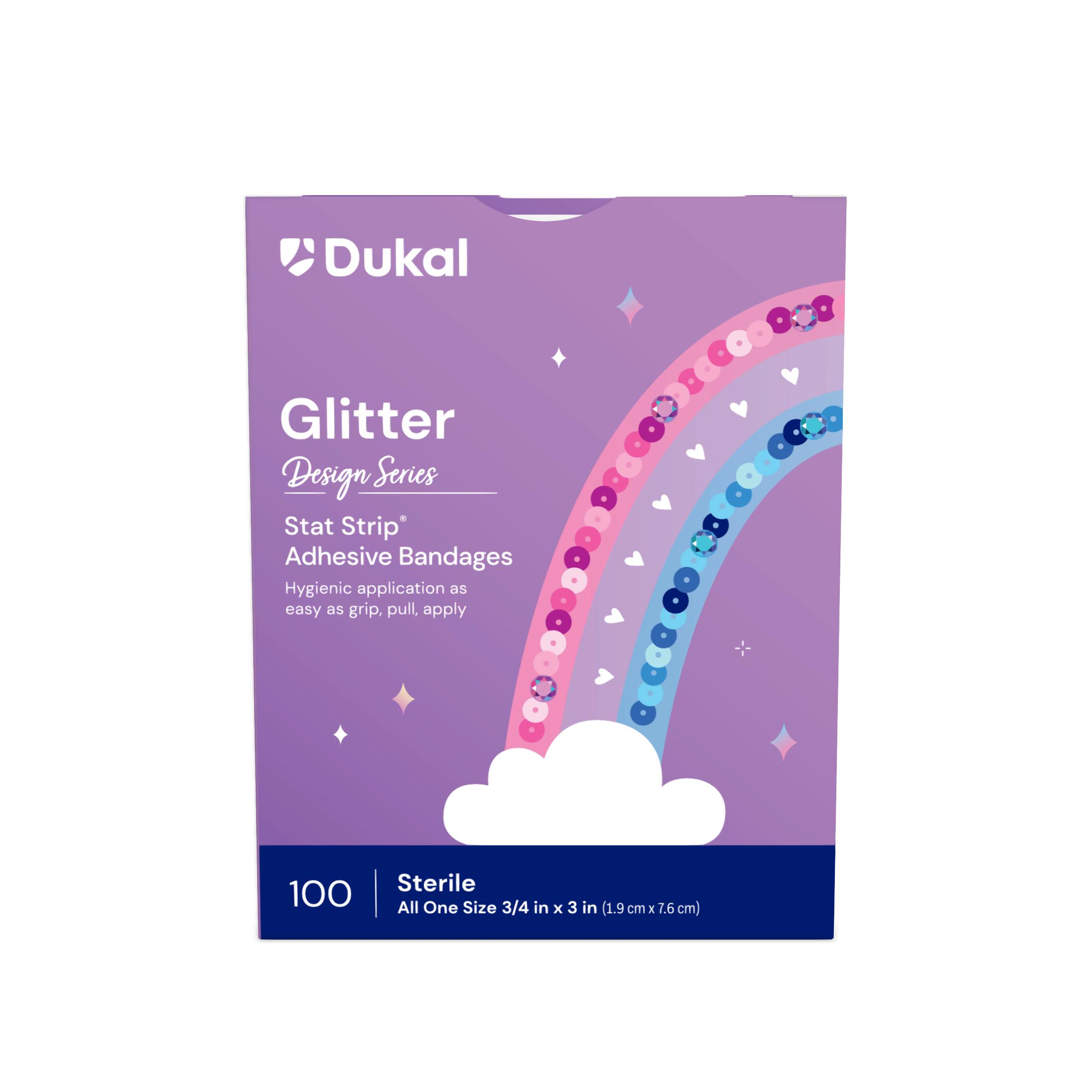 Sterile Design Series Glitter Adhesive Bandages with Stat Strip®, 3/4