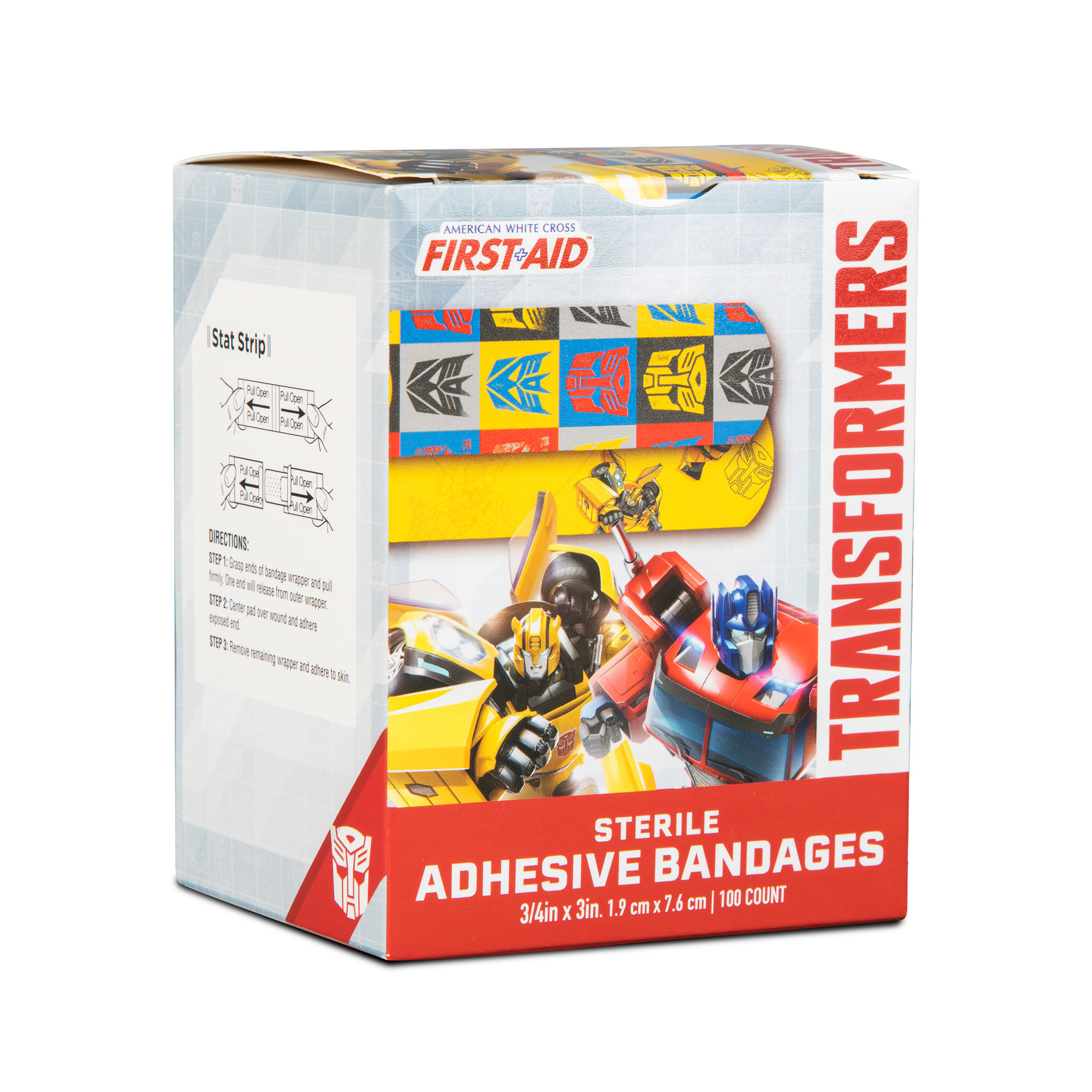 Sterile Transformers™ Adhesive Bandages with Stat Strip®, 3/4