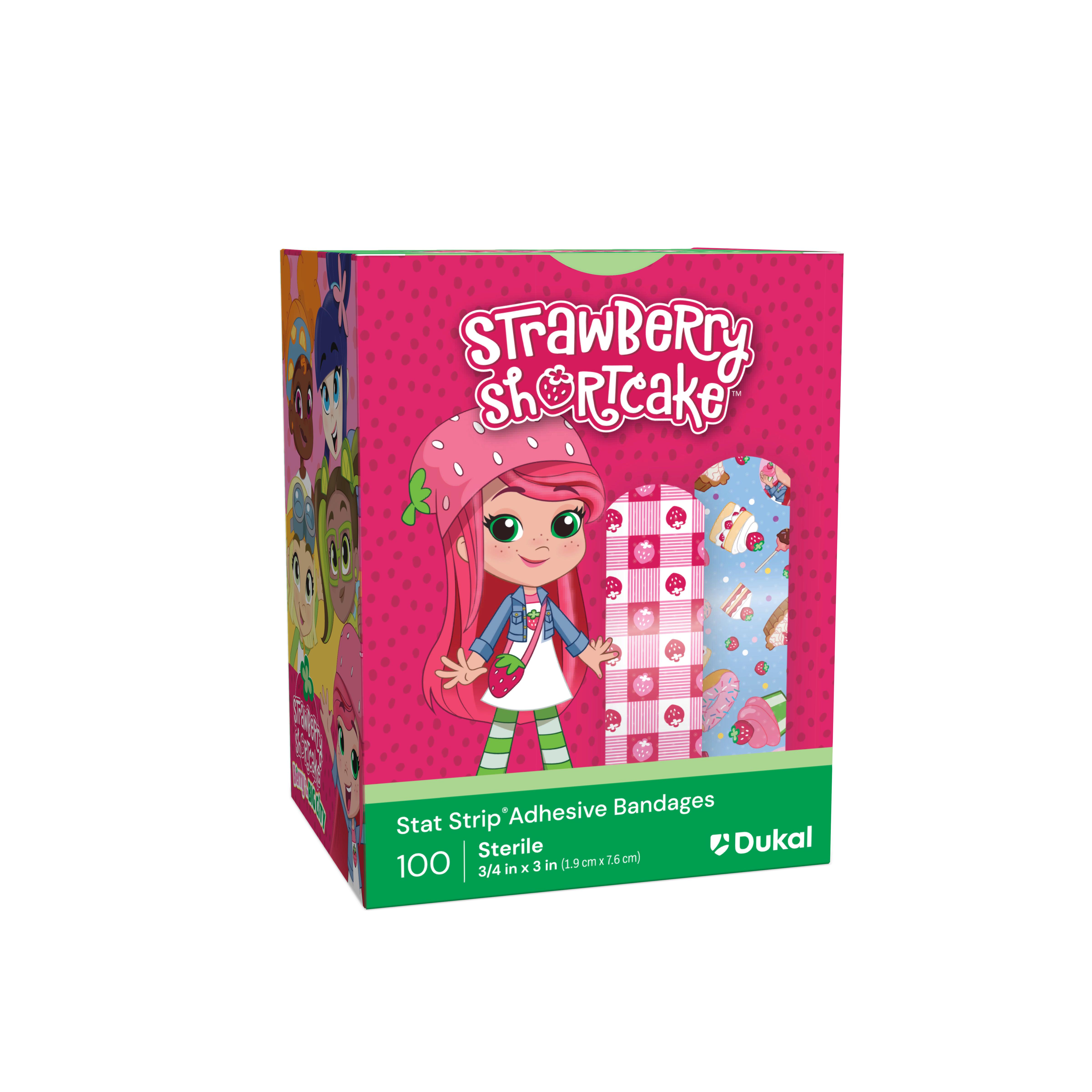 Sterile Strawberry Shortcake™ Adhesive Bandages with Stat Strip®, 3/4