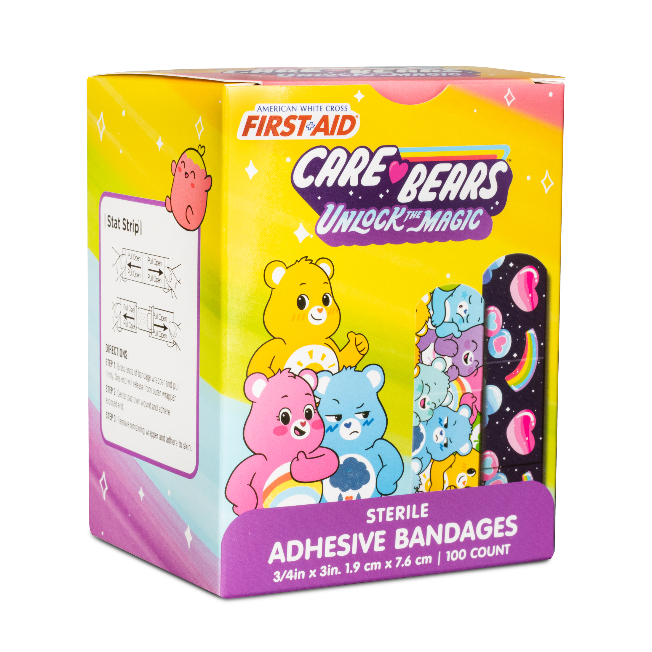 Sterile Care Bears™ Adhesive Bandages with Stat Strip®, 3/4
