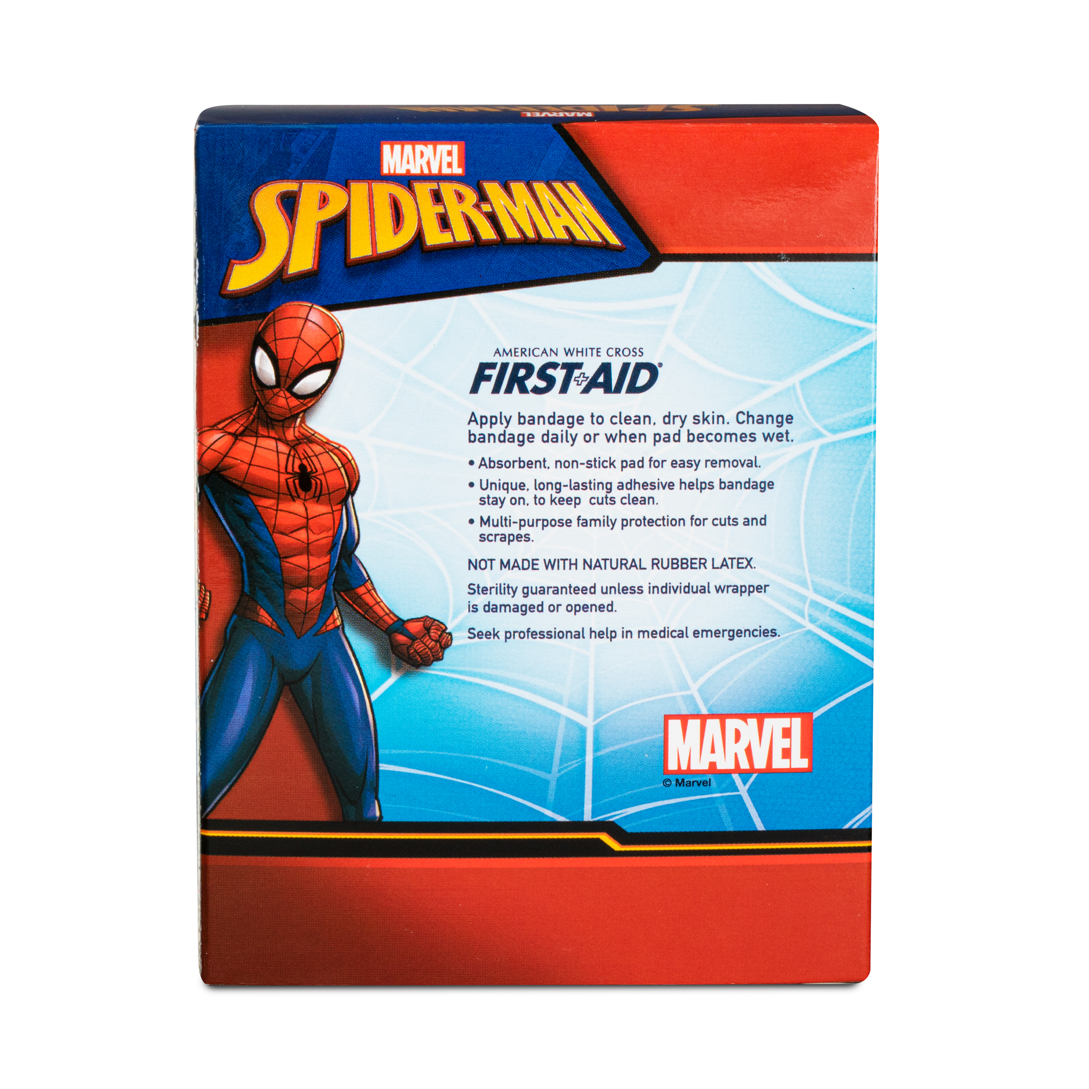 Sterile Spiderman™ Adhesive Bandages with Stat Strip®, 3/4