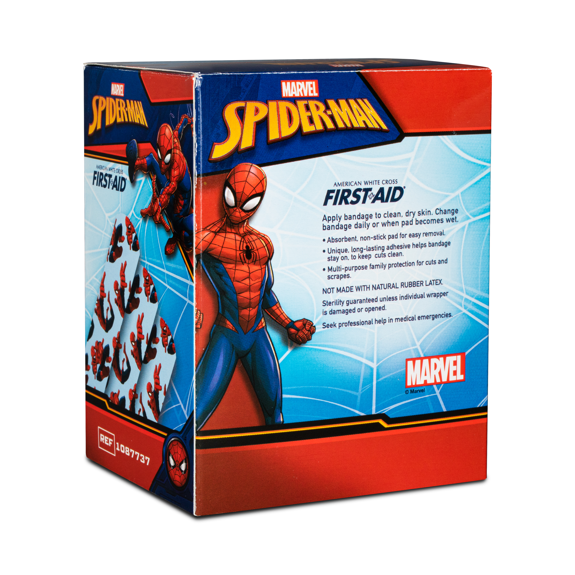Sterile Spiderman™ Adhesive Bandages with Stat Strip®, 3/4
