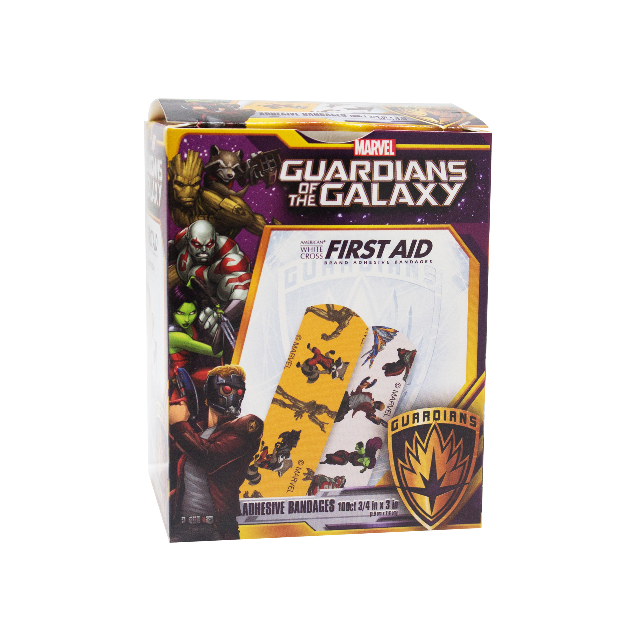 Sterile Guardians of the Galaxy™ Adhesive Bandages with Stat Strip®, 3/4