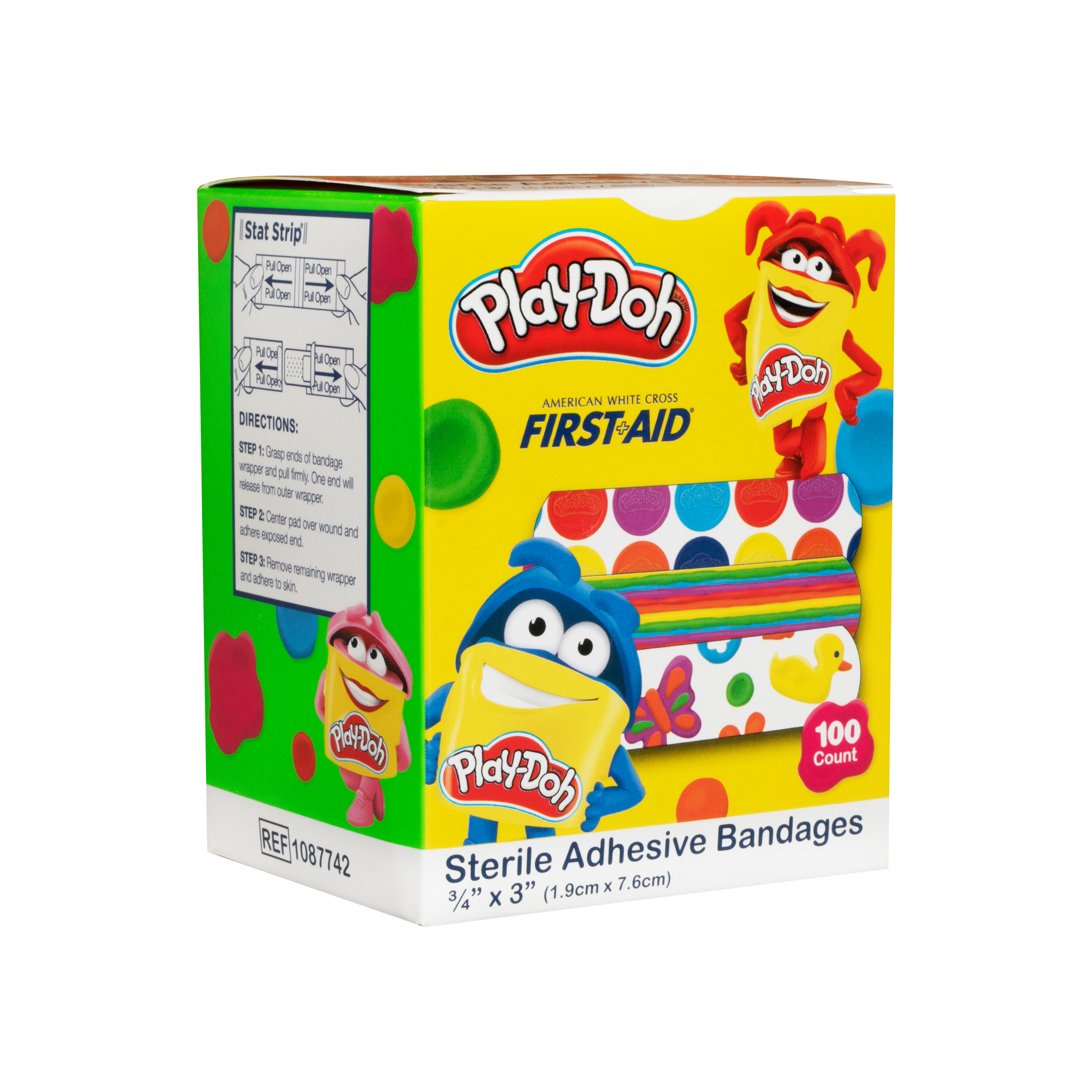 Sterile Play-Doh™ Adhesive Bandages with Stat Strip®, 3/4