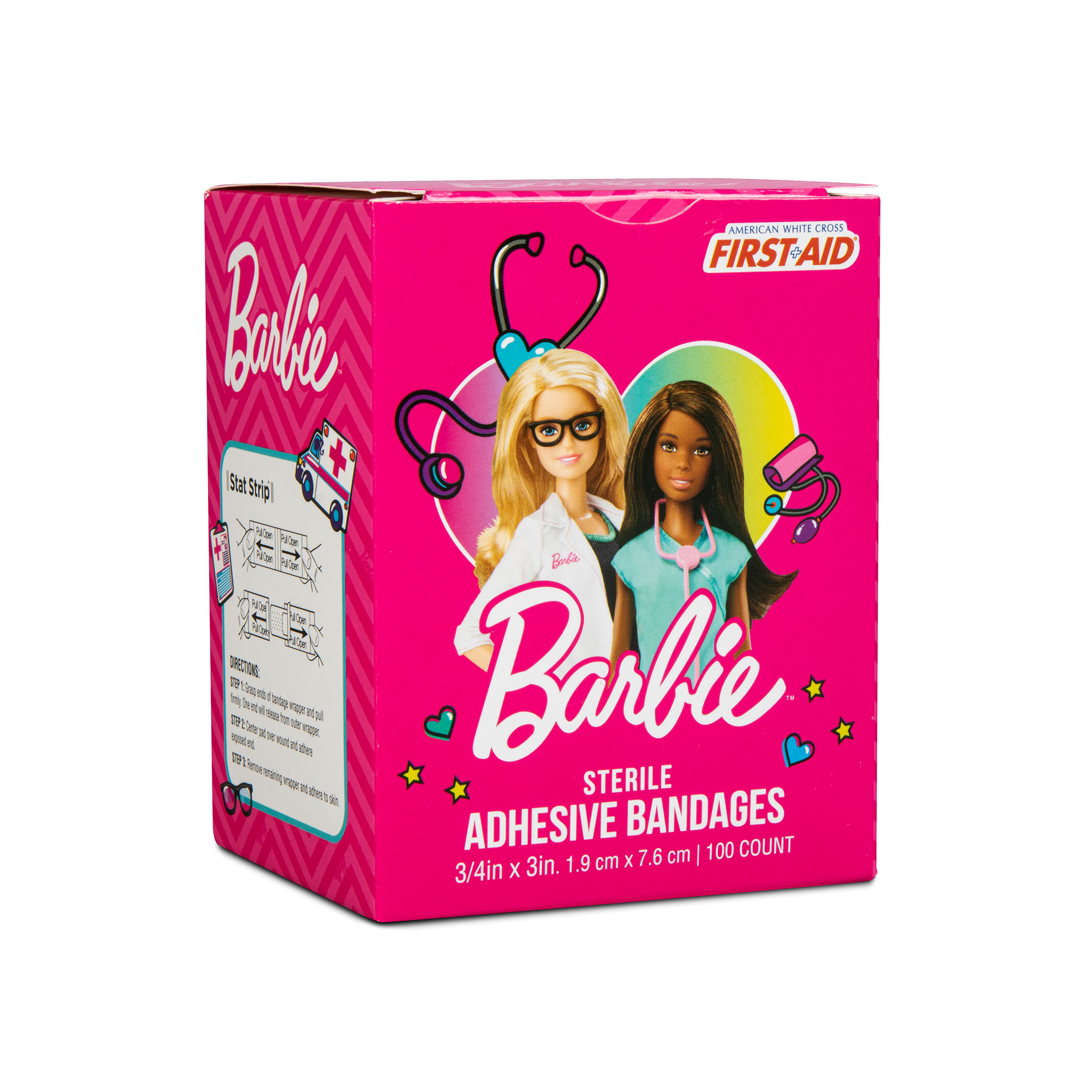 Sterile Barbie™ Adhesive Bandages with Stat Strip®, 3/4