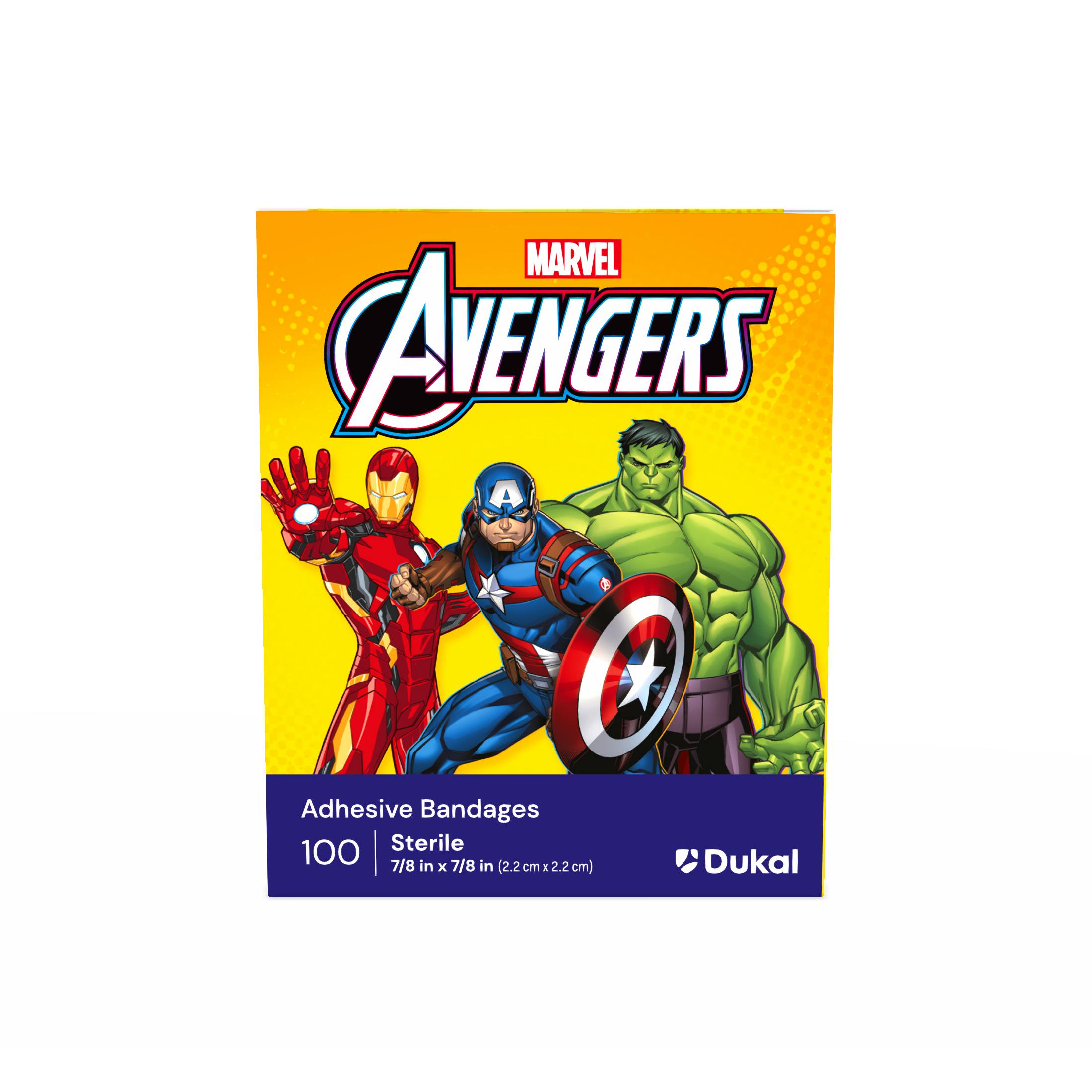 Sterile Avengers Captain America, Iron Man, Hulk Spot Adhesive Bandages, 7/8
