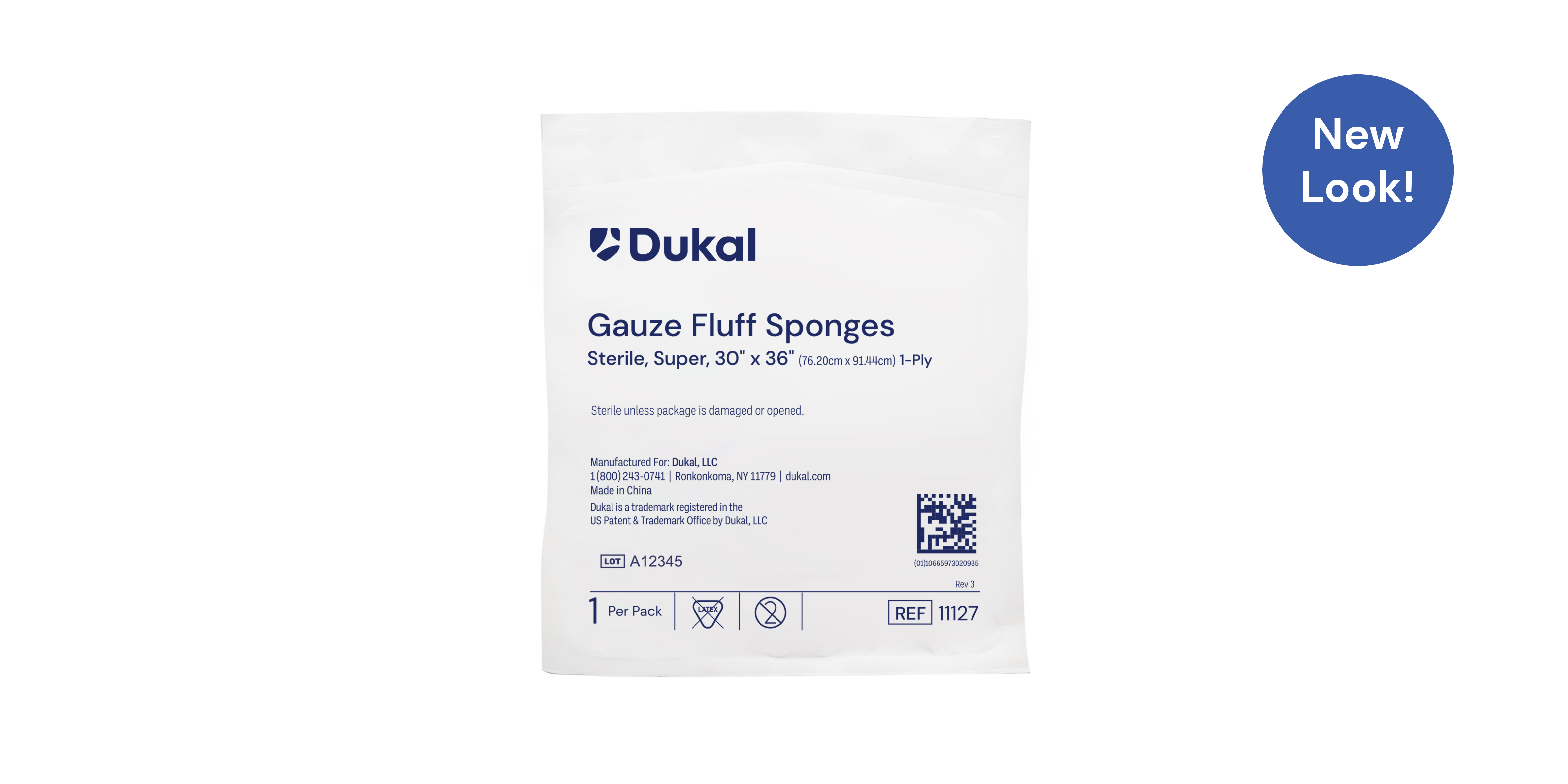 Sterile Gauze Fluff Sponges, 1-Ply, 30