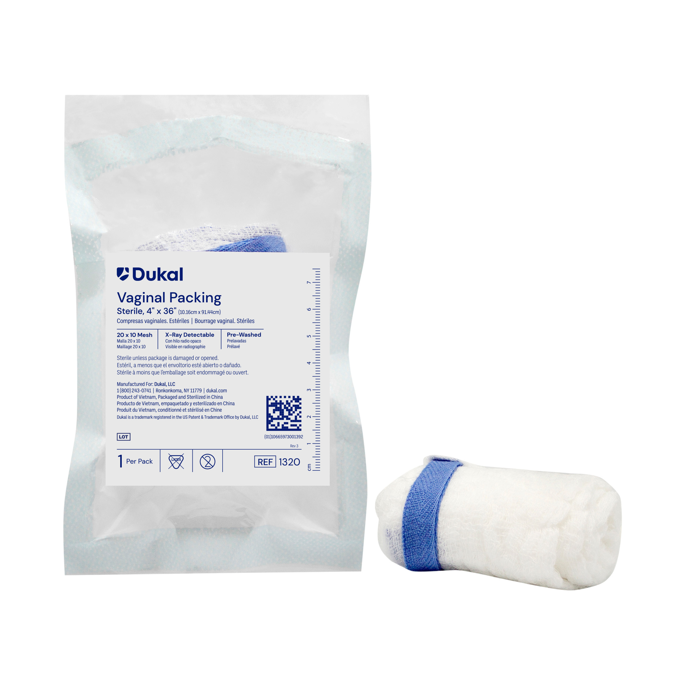 Sterile X-Ray Detectable Vaginal Packing, 4
