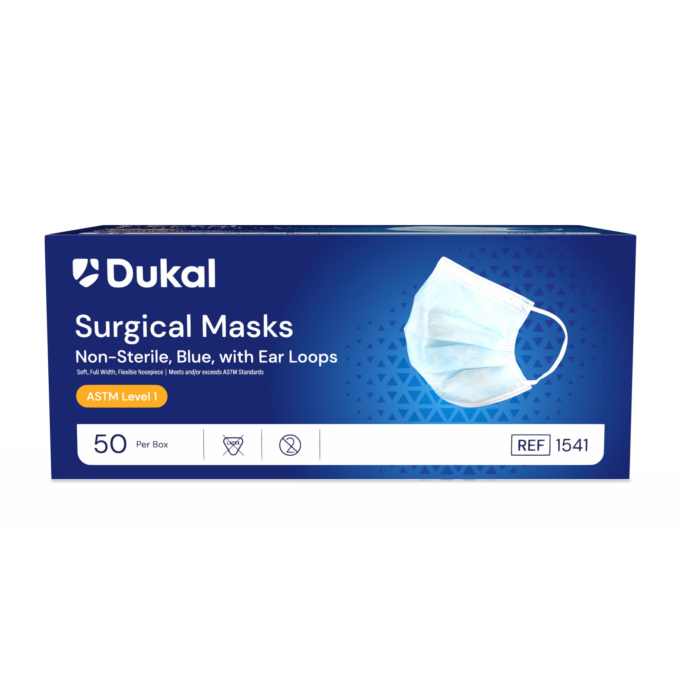 ASTM Level 1 Surgical Mask with Ear Loop, Blue