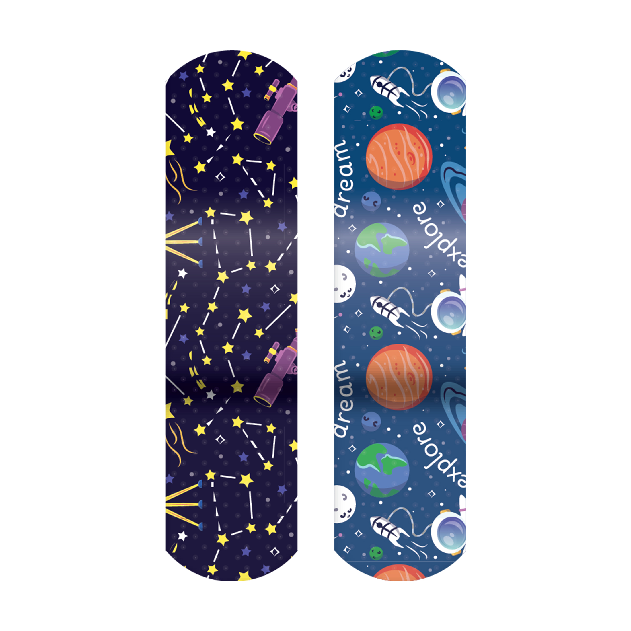 Sterile Design Series Planet and Stars Adhesive Bandages with Stat Strip®, 3/4