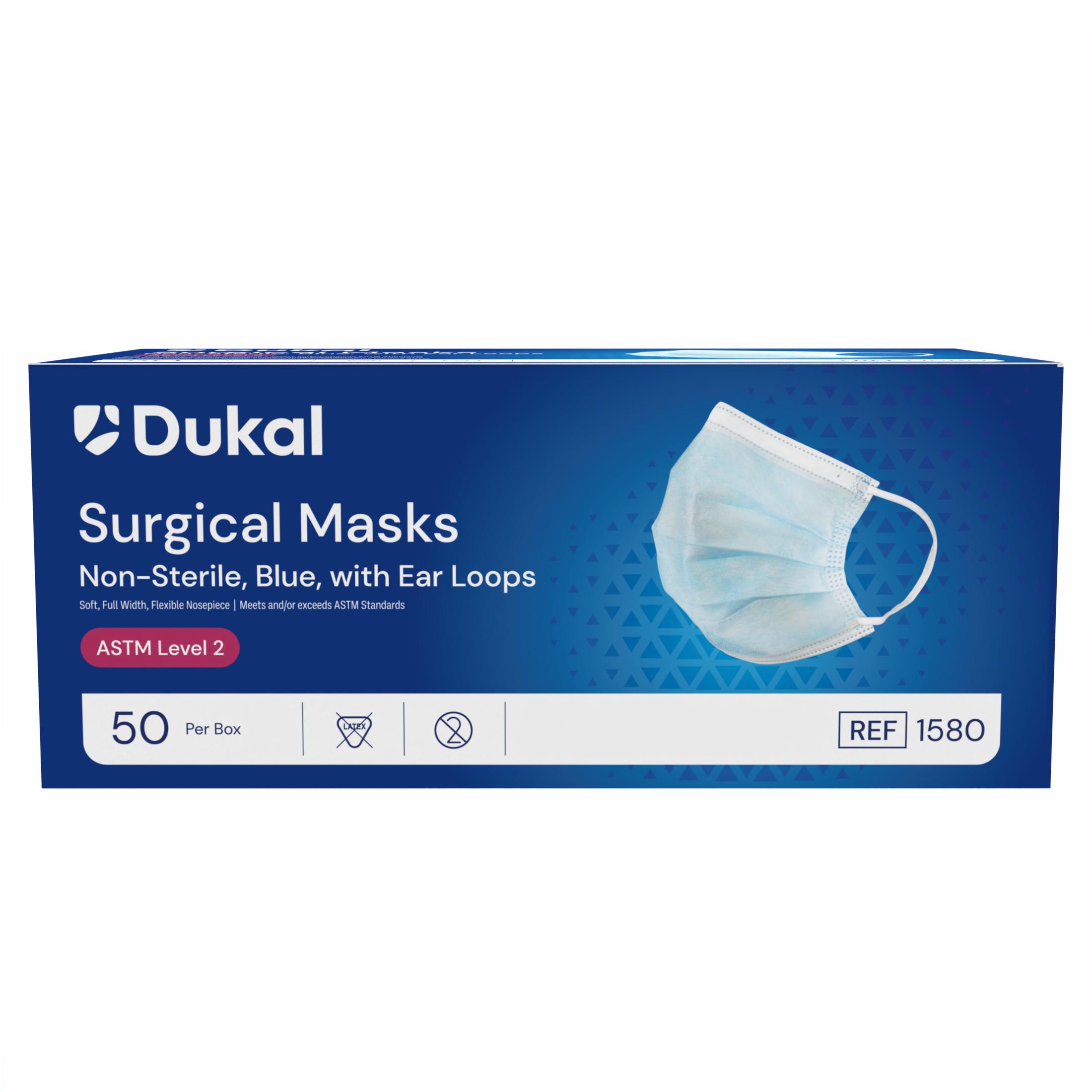 ASTM Level 2 Surgical Mask with Ear Loop, Blue