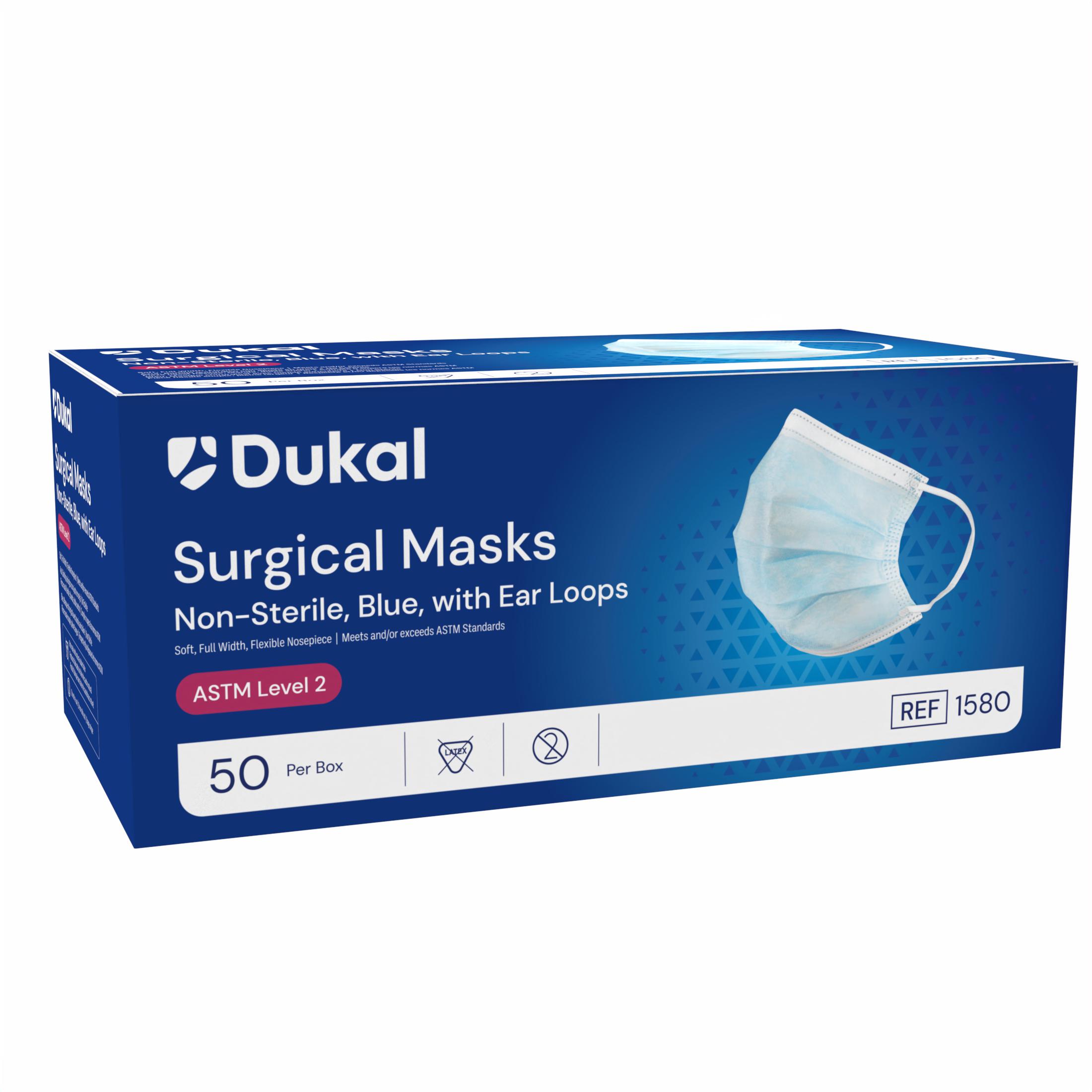 ASTM Level 2 Surgical Mask with Ear Loop, Blue