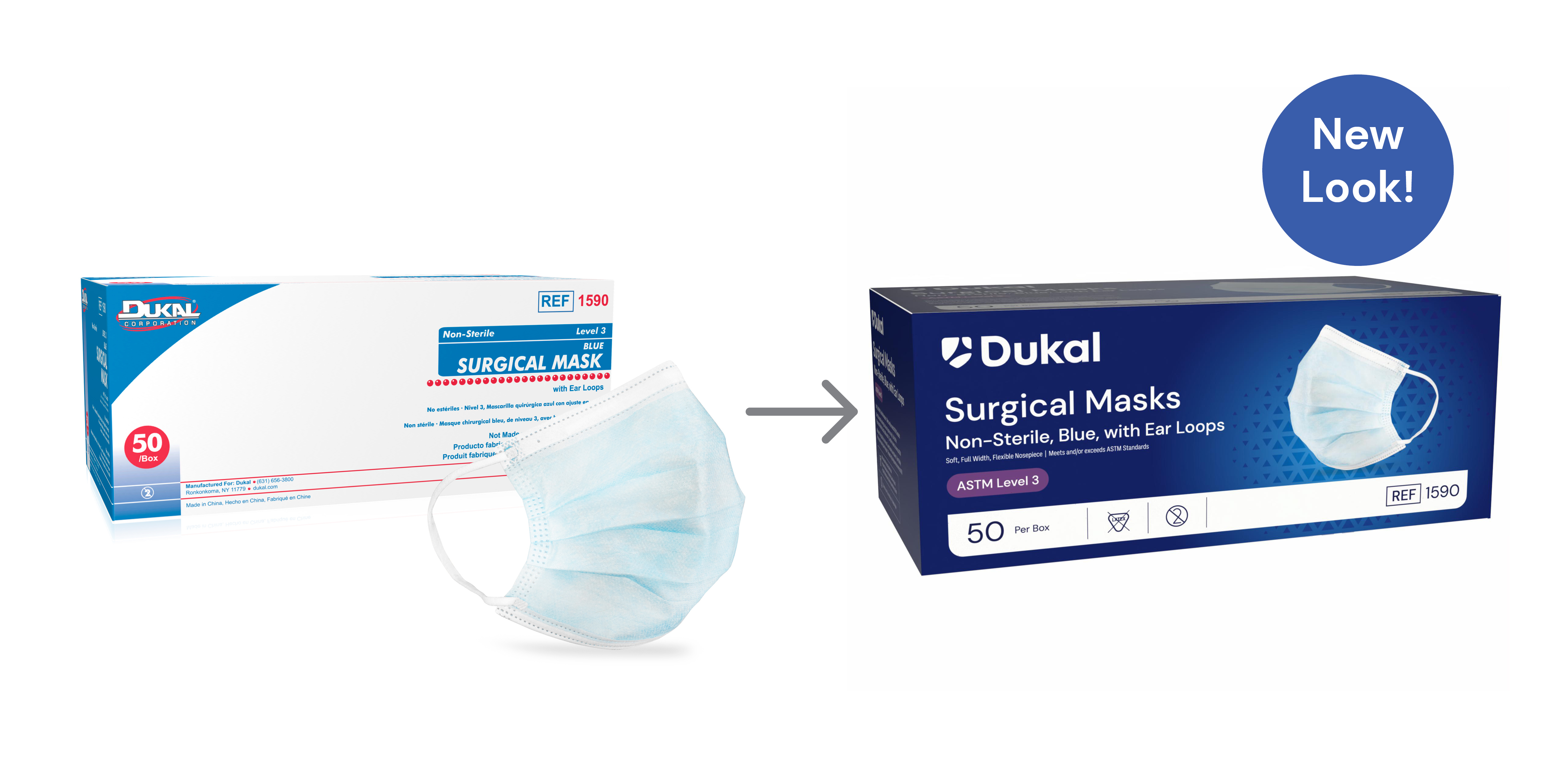 ASTM Level 3 Surgical Mask with Ear Loop, Blue