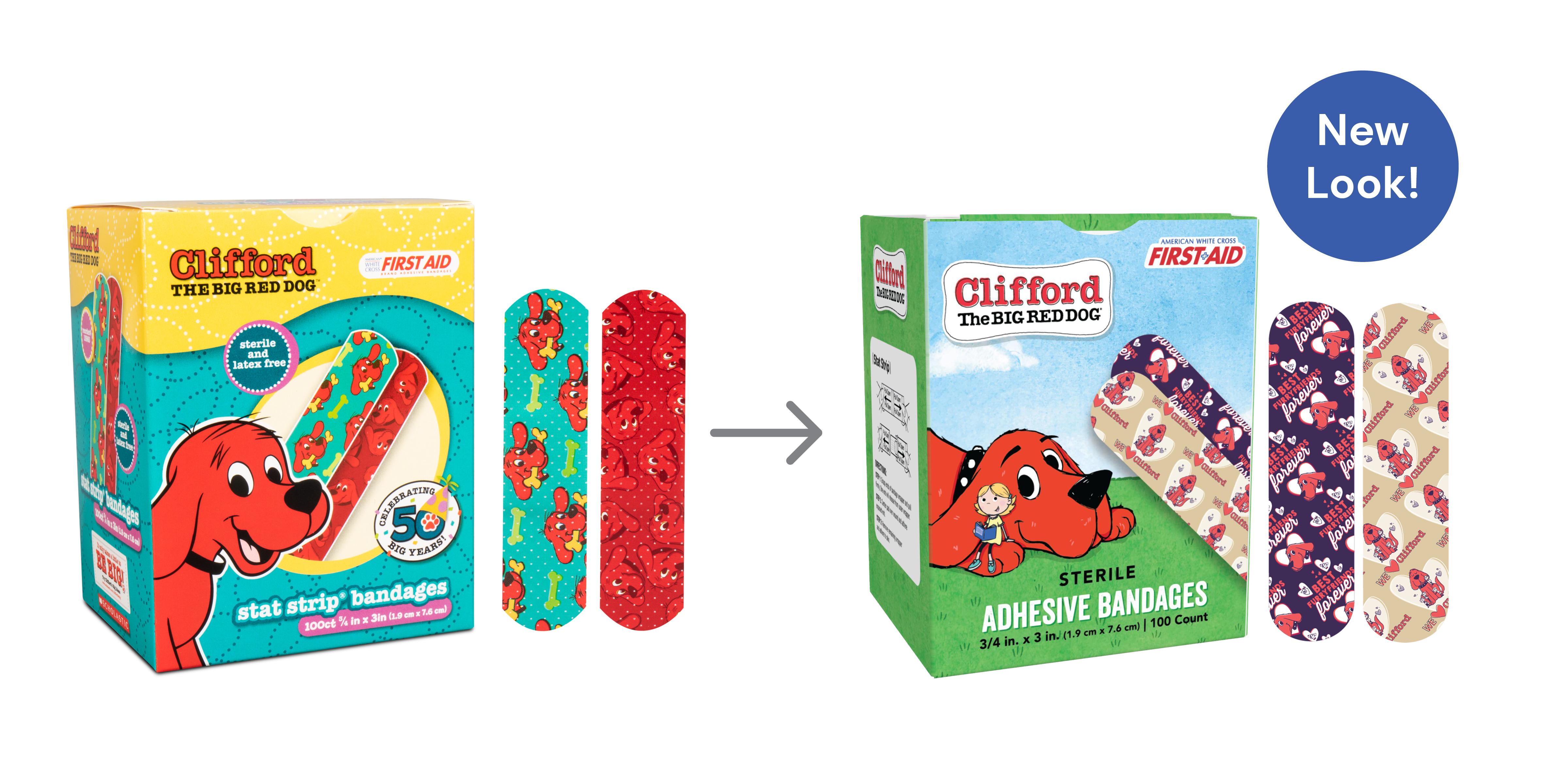 Sterile Clifford™ Adhesive Bandages with Stat Strip®, 3/4
