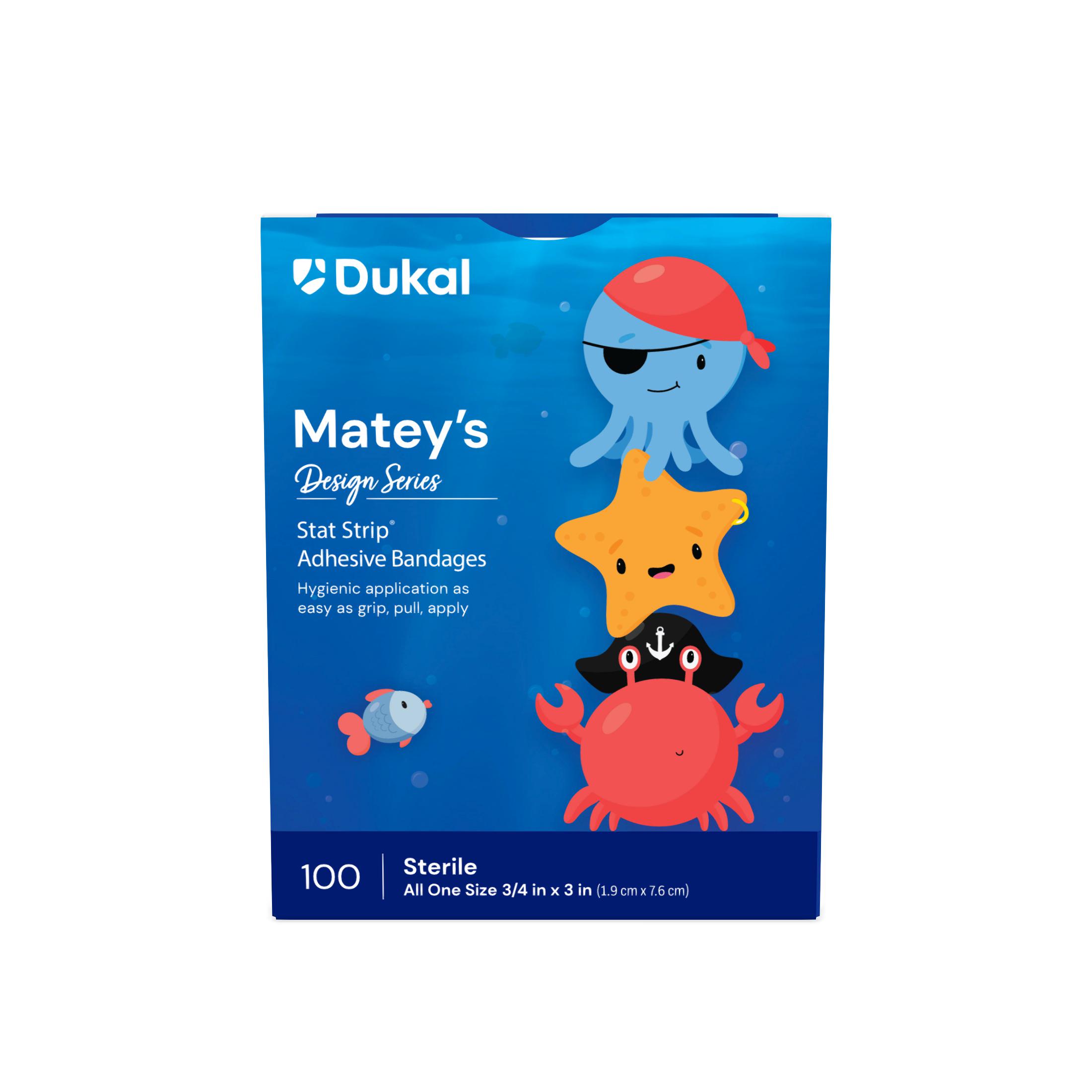 Sterile Design Series Matey's Adhesive Bandages with Stat Strip®, 3/4