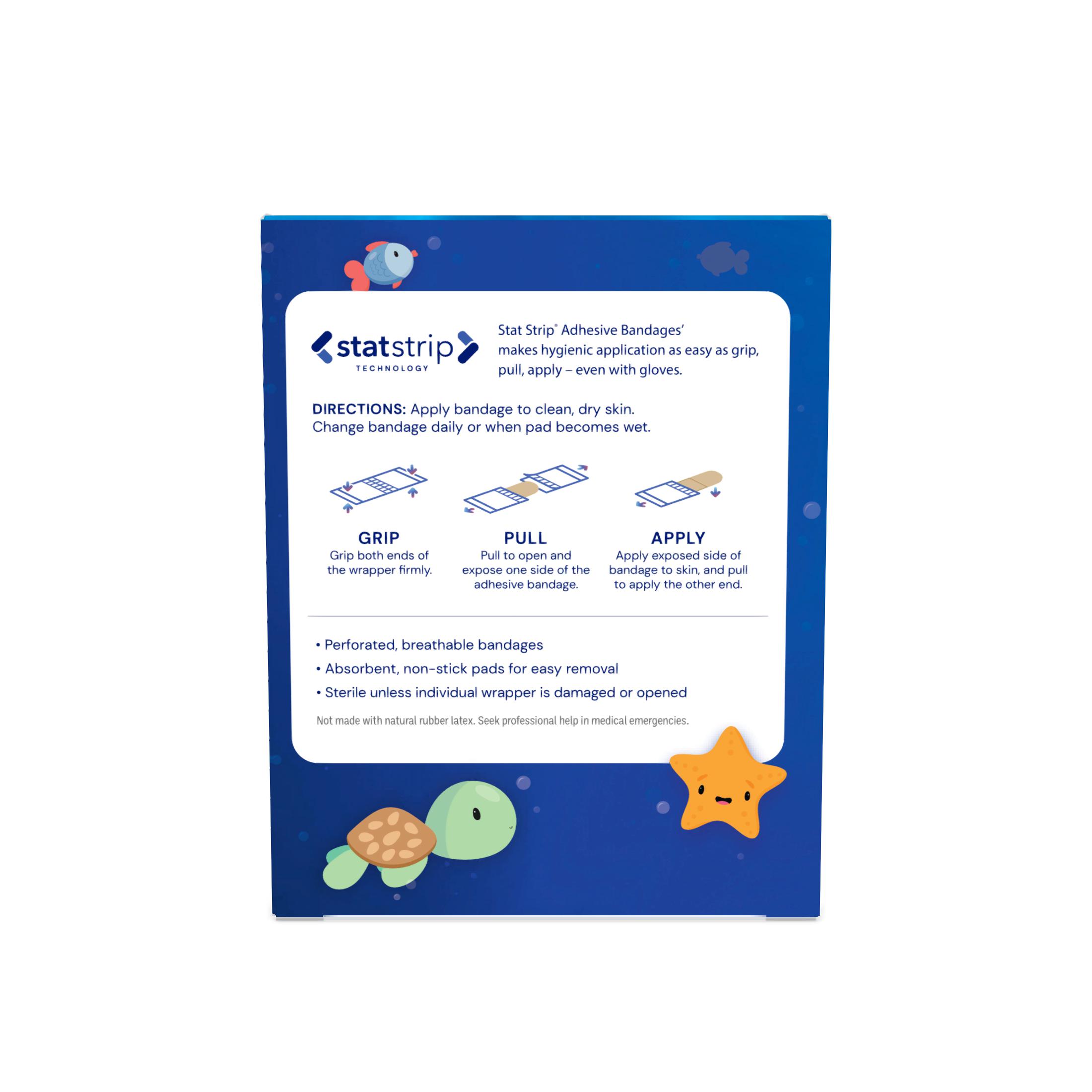 Sterile Design Series Matey's Adhesive Bandages with Stat Strip®, 3/4
