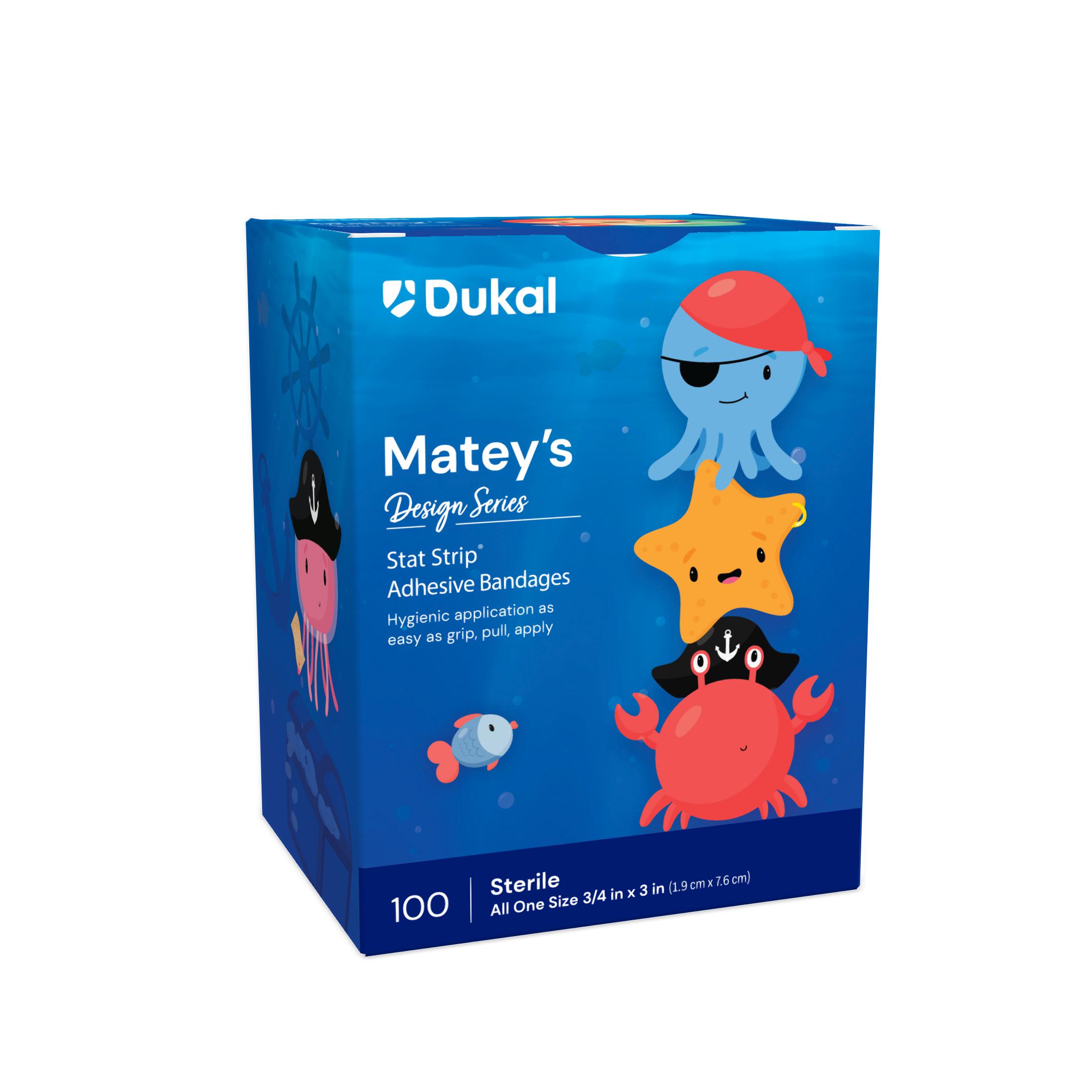 Sterile Design Series Matey's Adhesive Bandages with Stat Strip®, 3/4