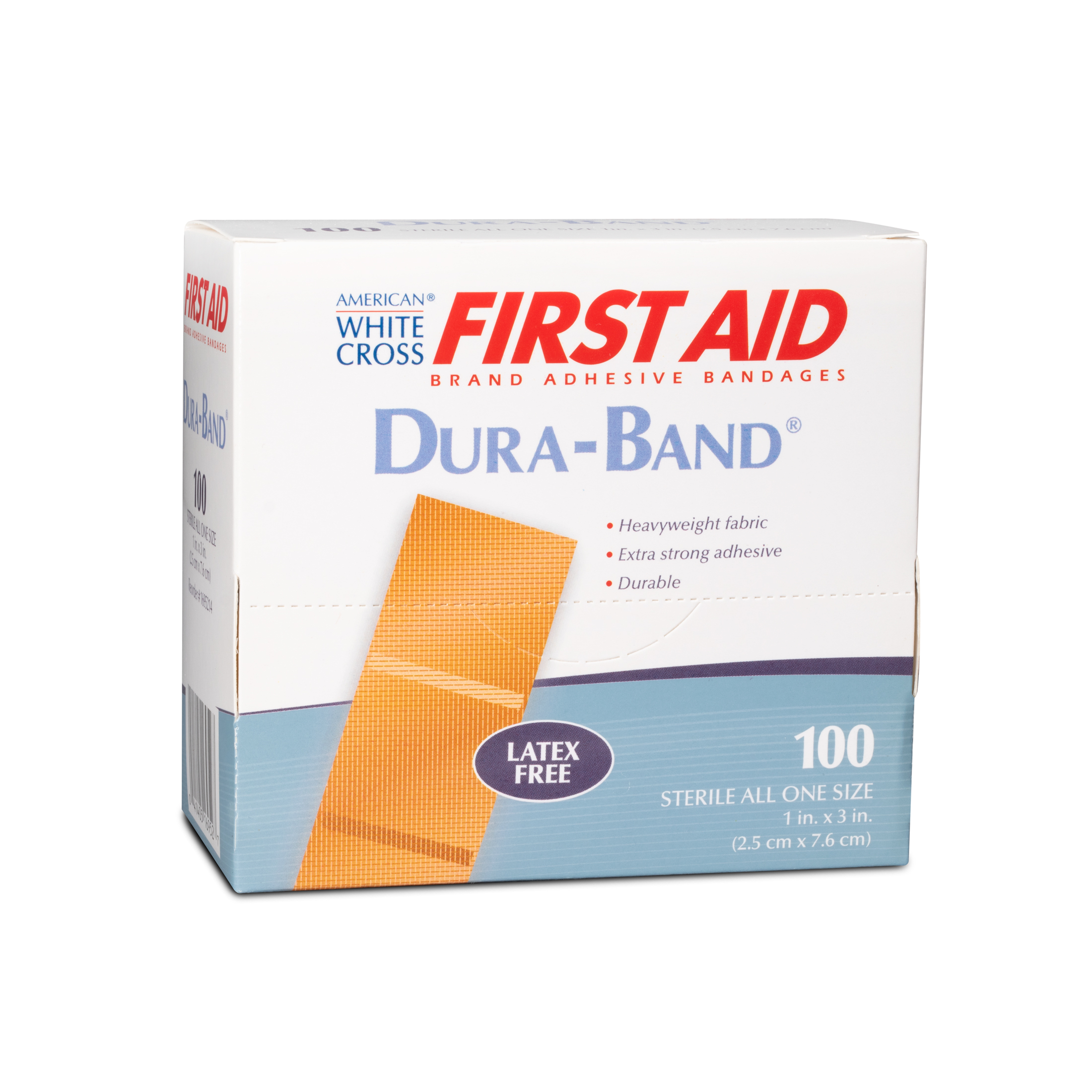 Flexible Fabric Adhesive Bandages, 1 x 3, 100/Box (Pack of 4)