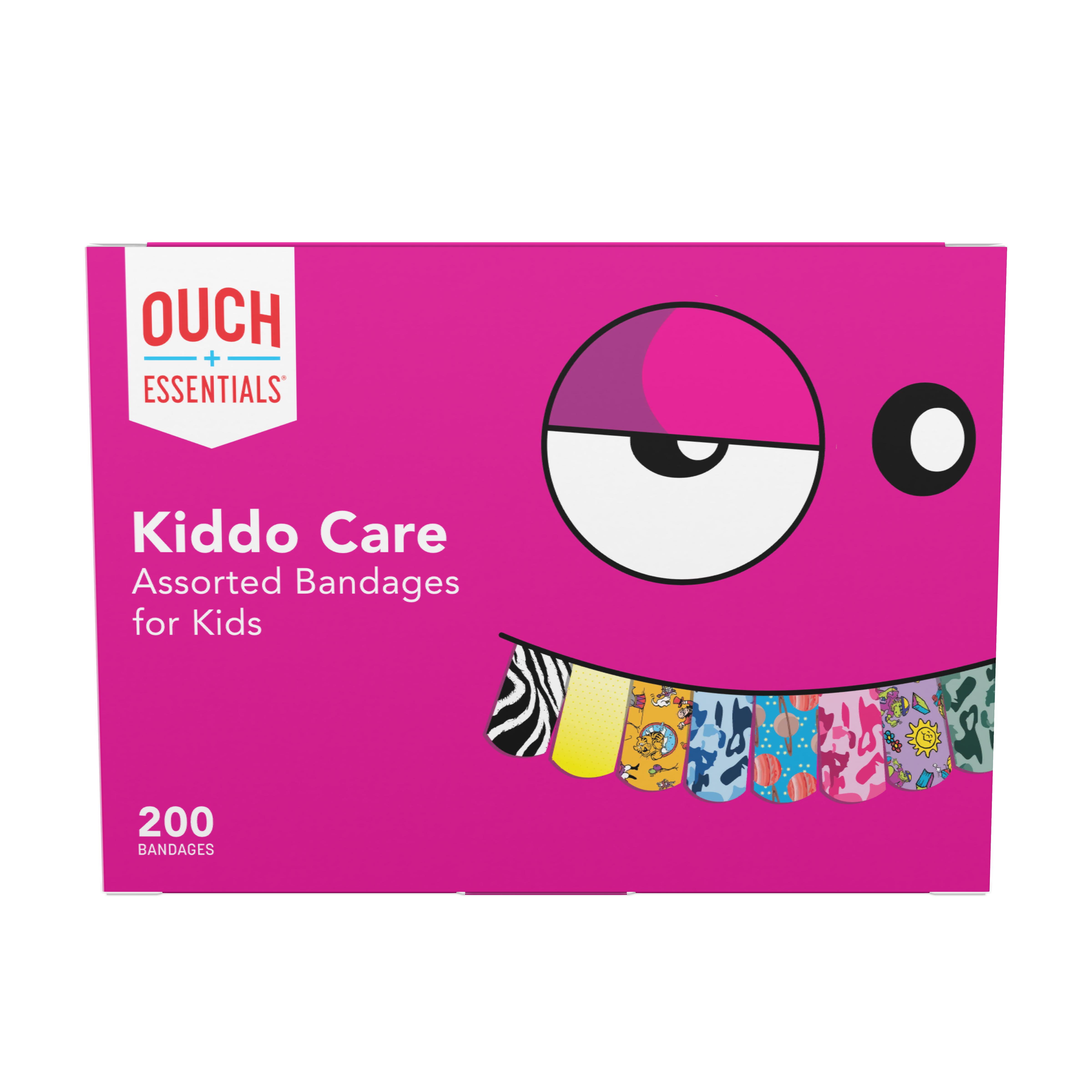 Sterile Ouch Essentials Kiddo Care Adhesive Bandages Kit, Assorted