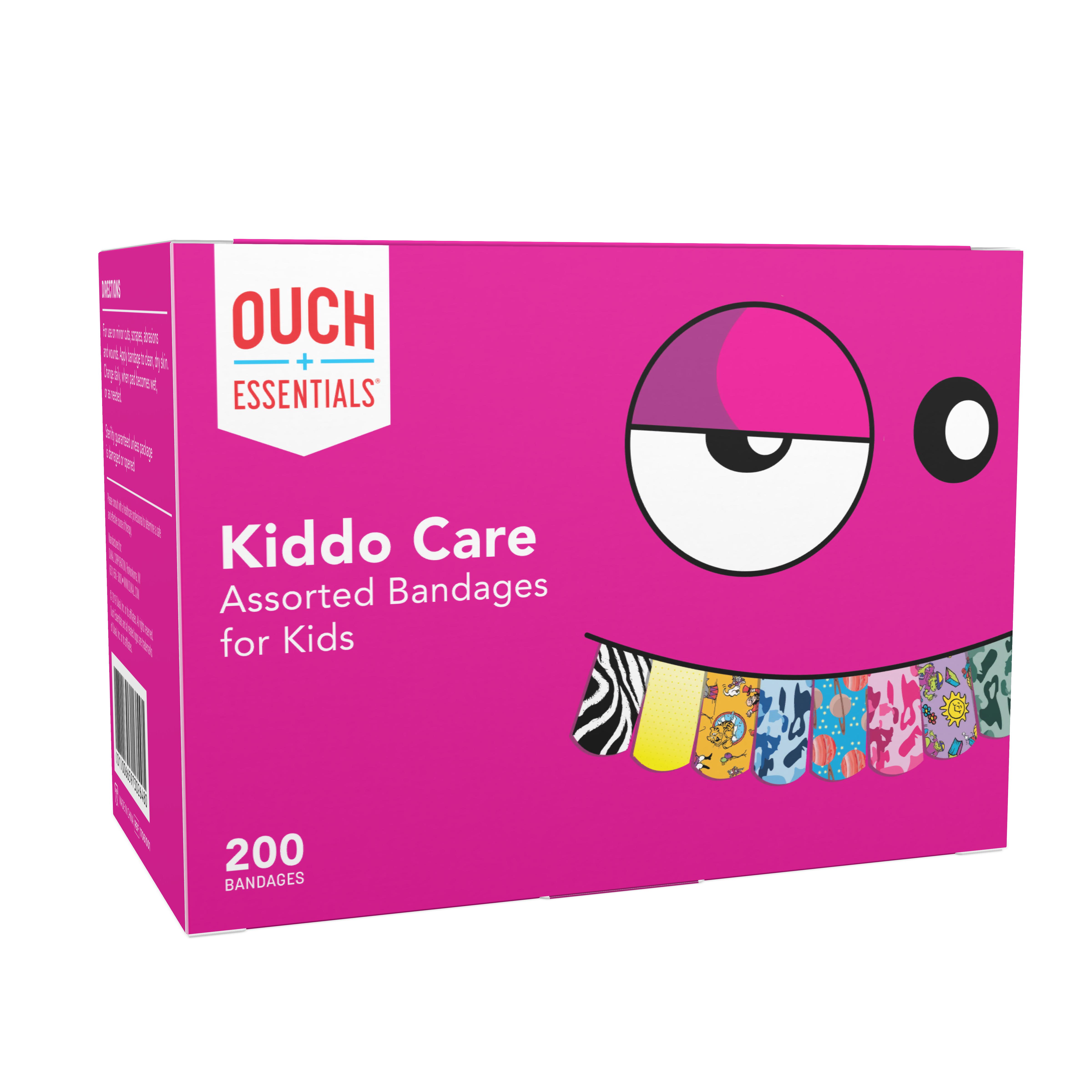 Sterile Ouch Essentials Kiddo Care Adhesive Bandages Kit, Assorted