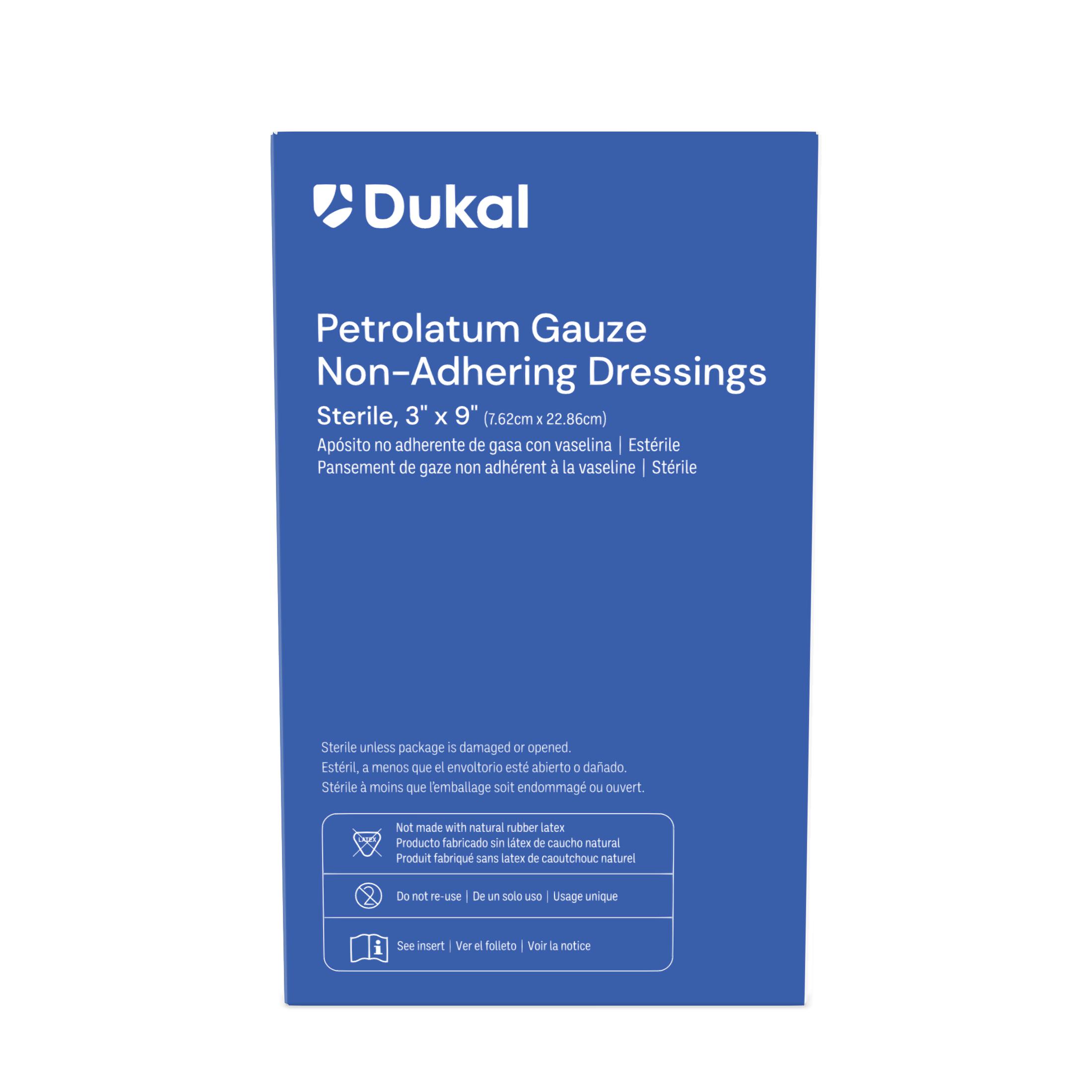 Sterile Petrolatum Gauze Non-Adhering Dressings, 3
