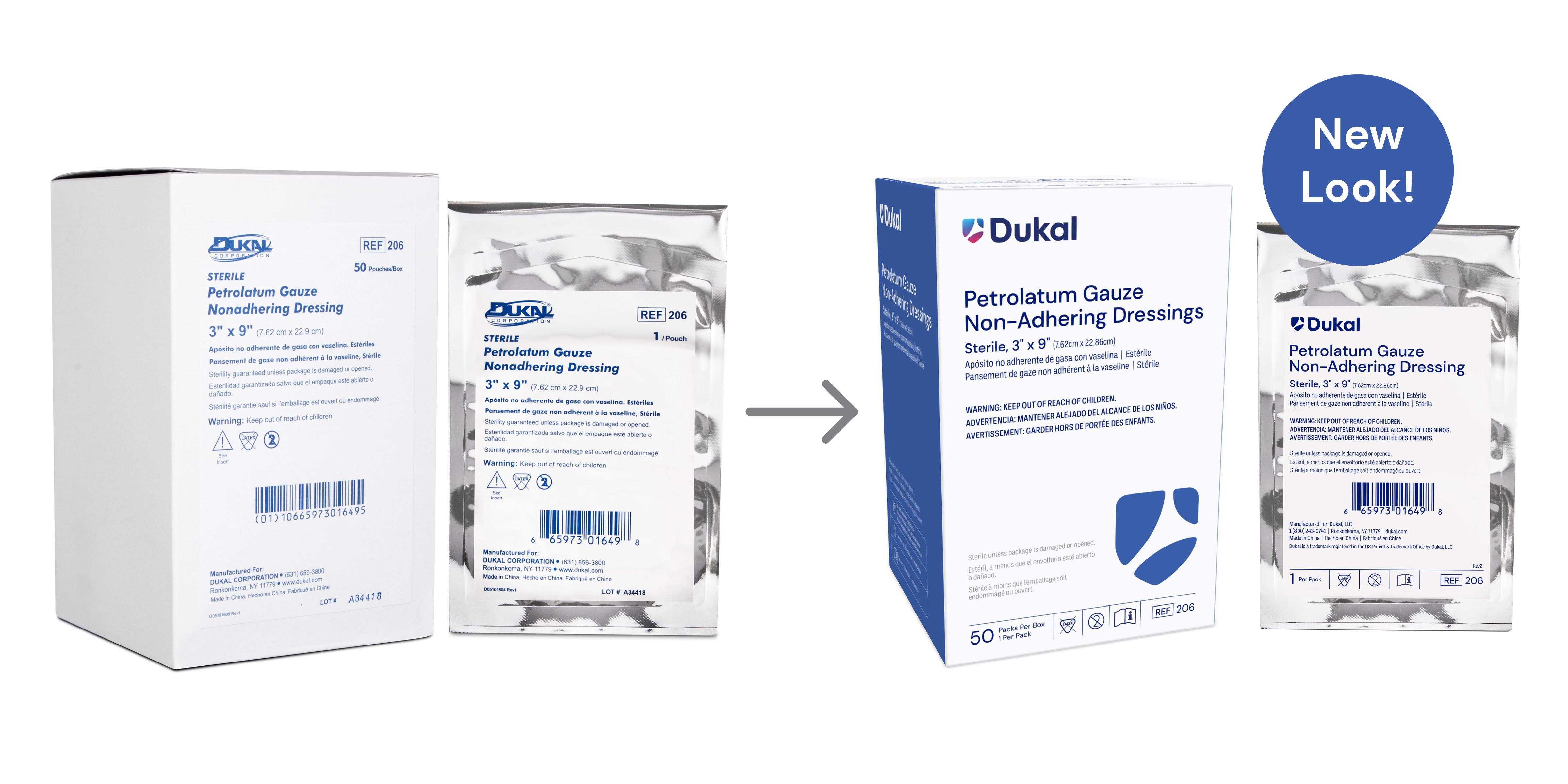 Sterile Petrolatum Gauze Non-Adhering Dressings, 3