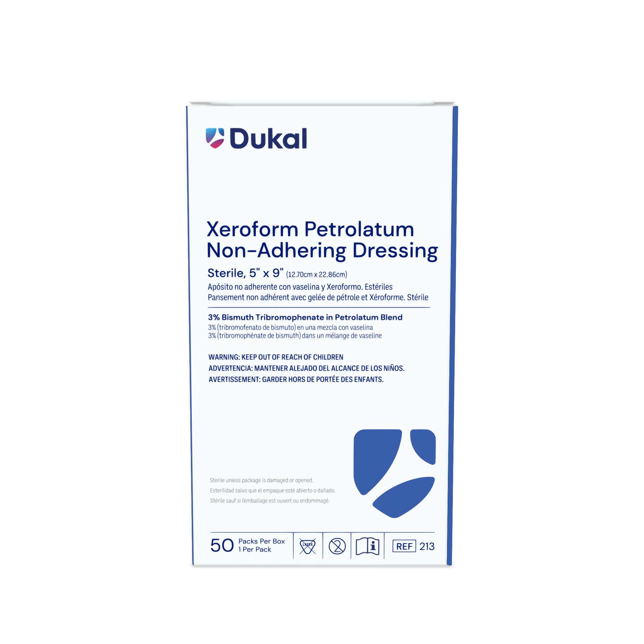 Sterile Xeroform Petrolatum Non-Adhering Dressings, 5