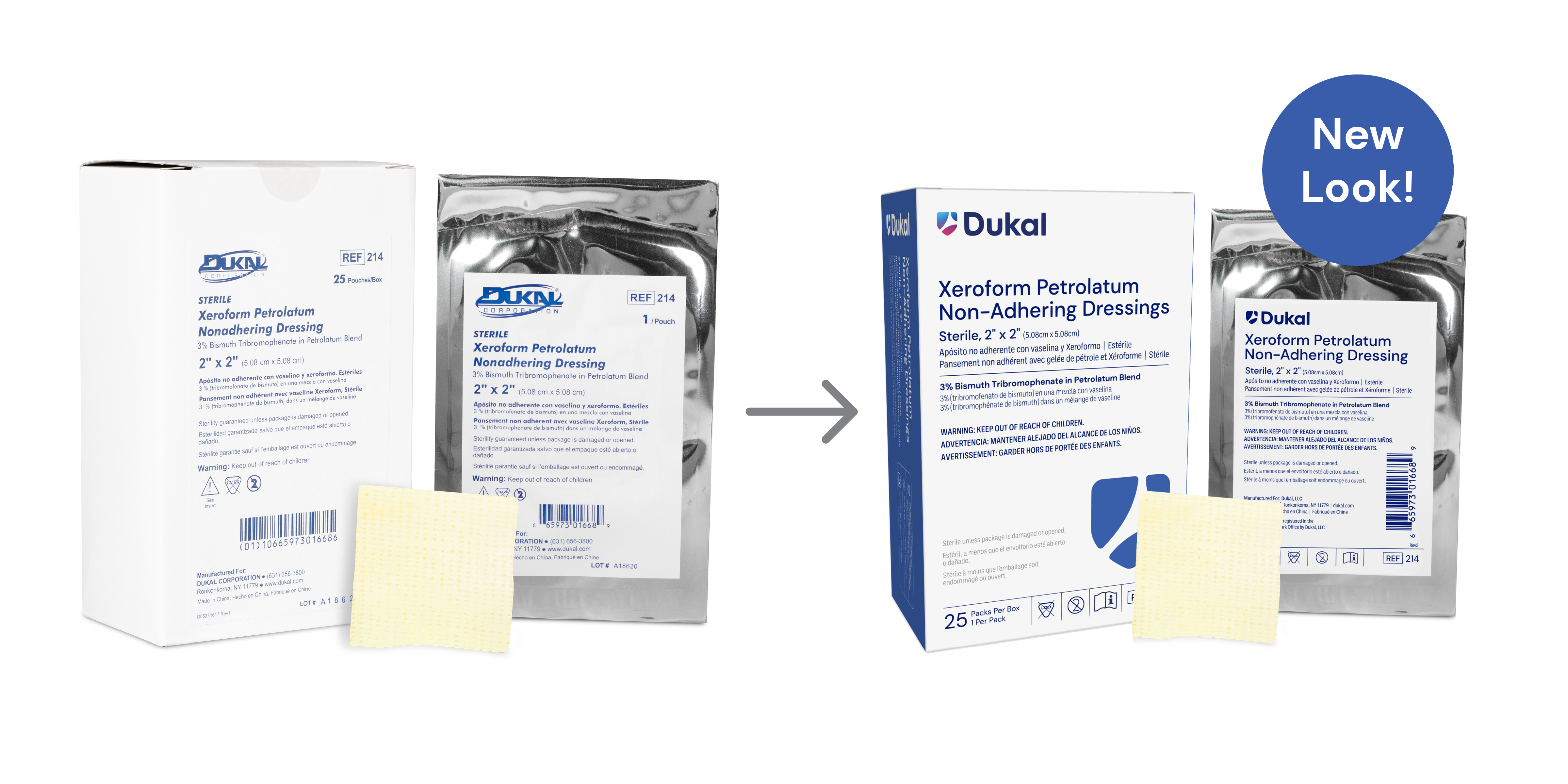 Sterile Xeroform Petrolatum Non-Adhering Dressings, 2