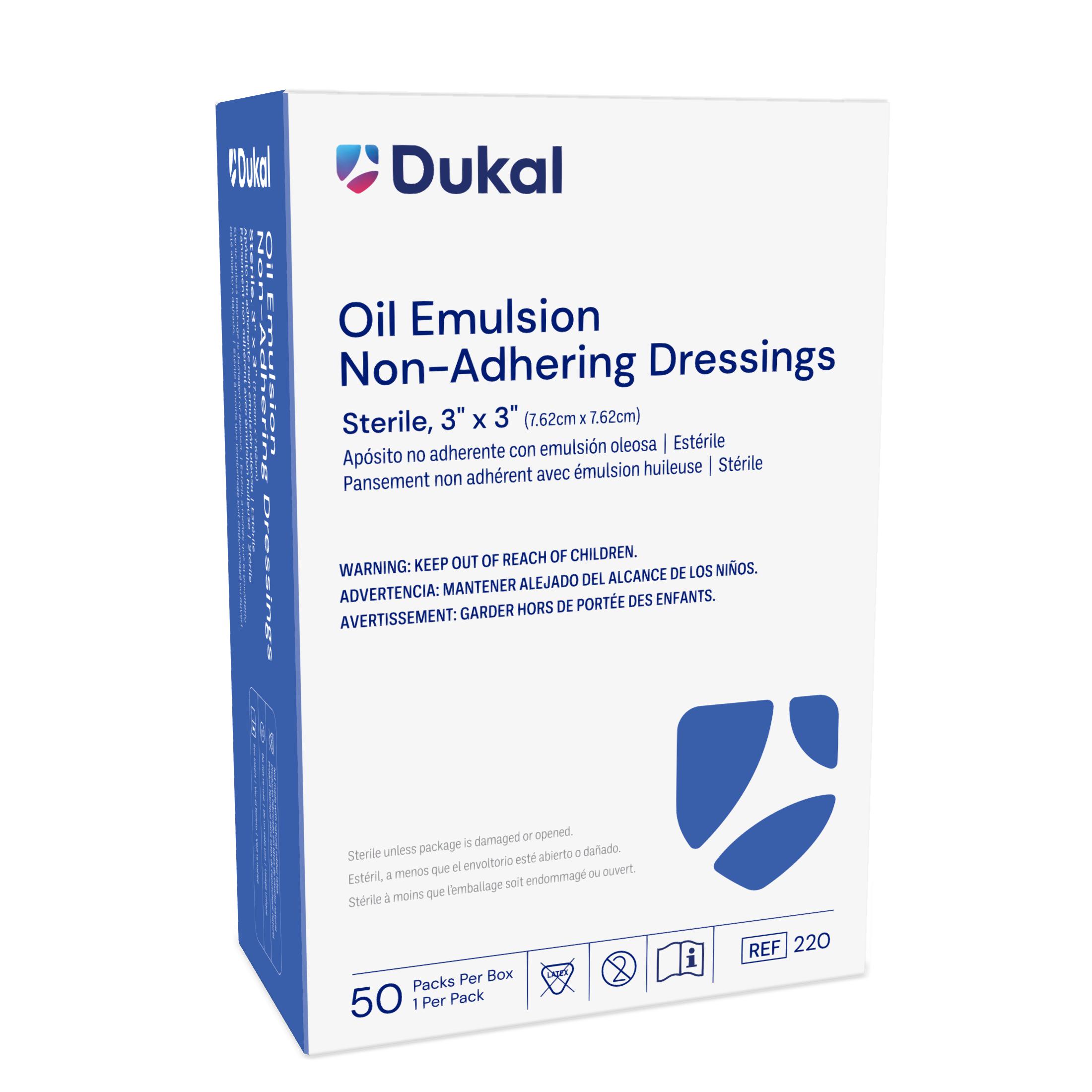 Sterile Oil Emulsion Non-Adhering Dressings, 3