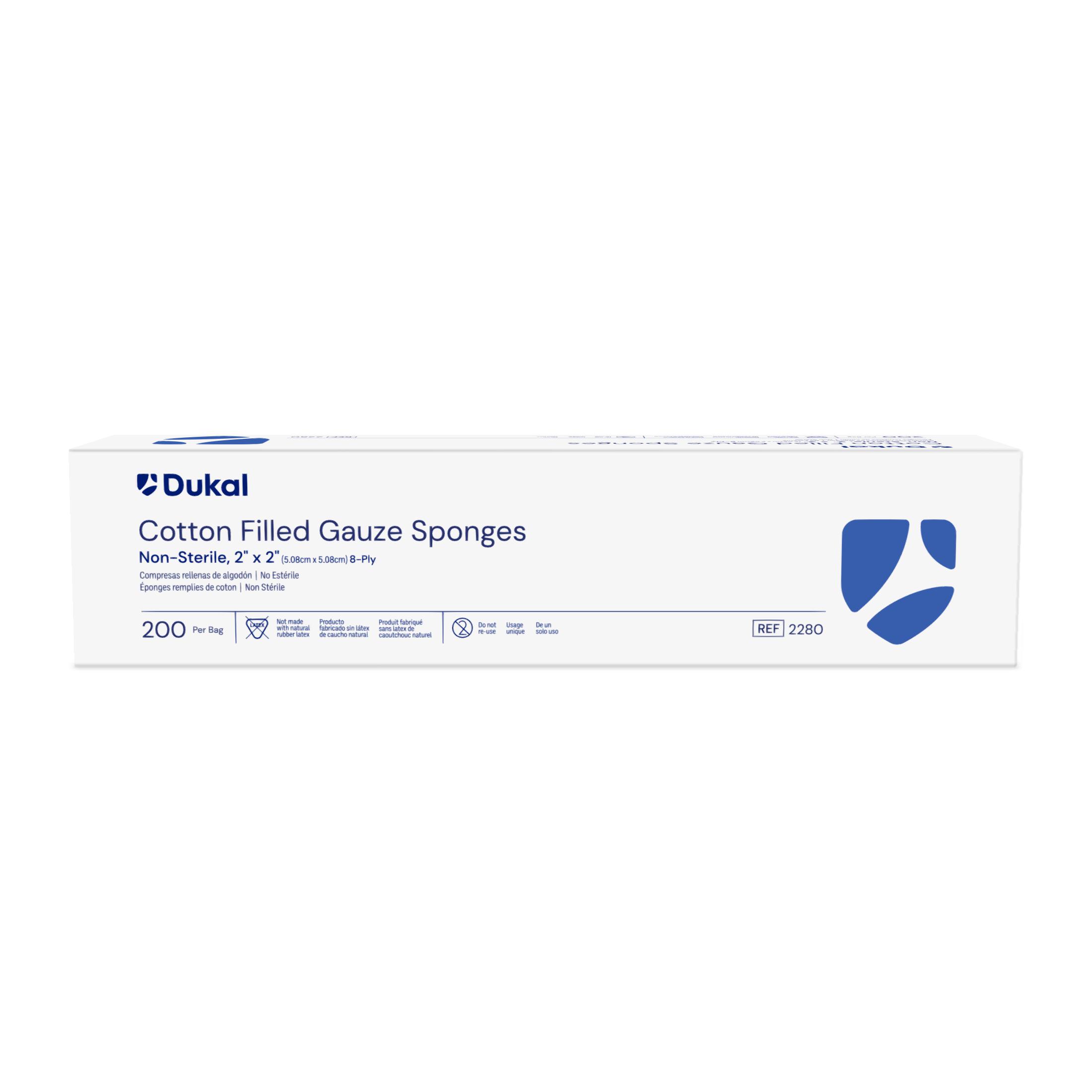 Cotton Filled Gauze Sponges, 8-Ply, 2