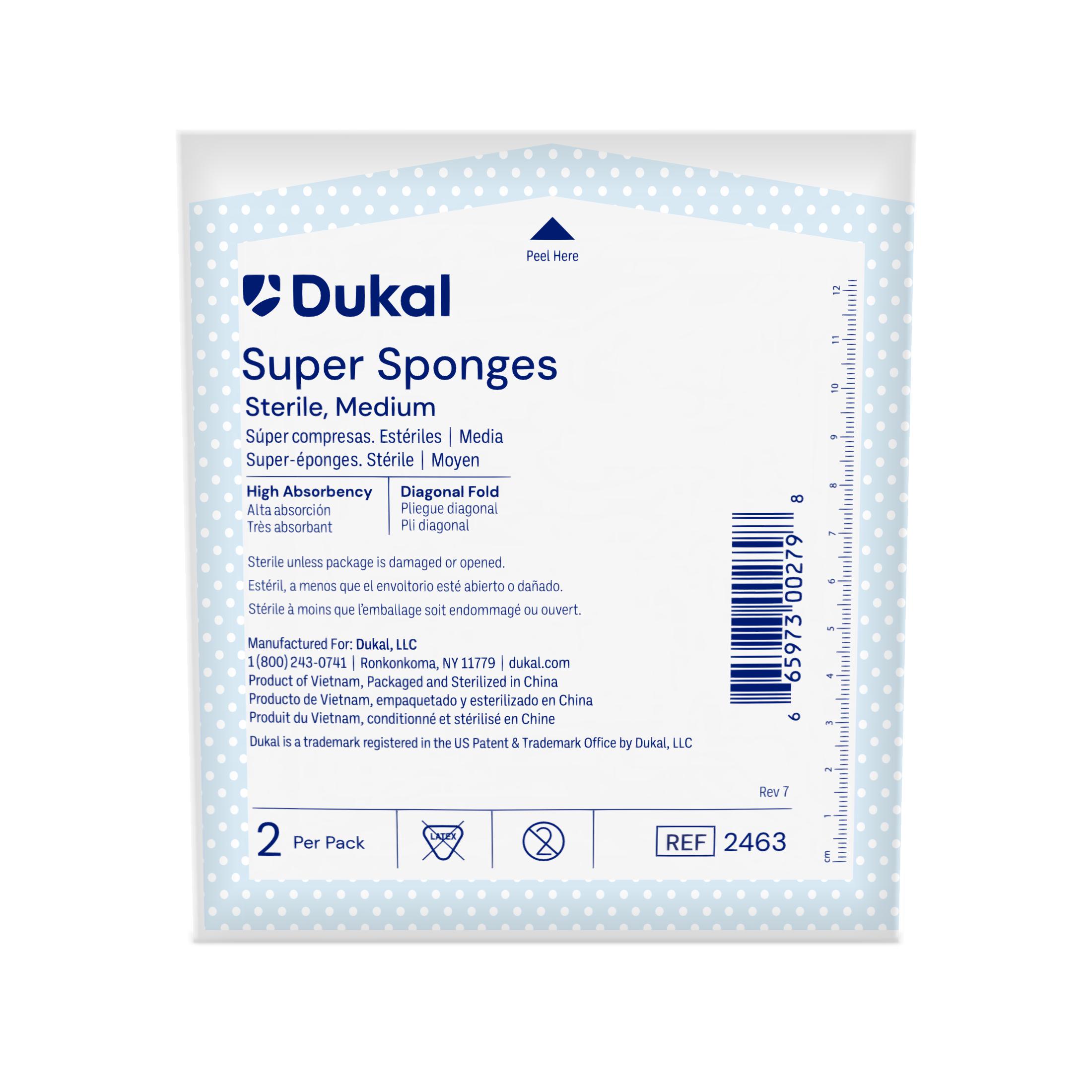 Sterile Super Sponges, 32-Ply, Medium