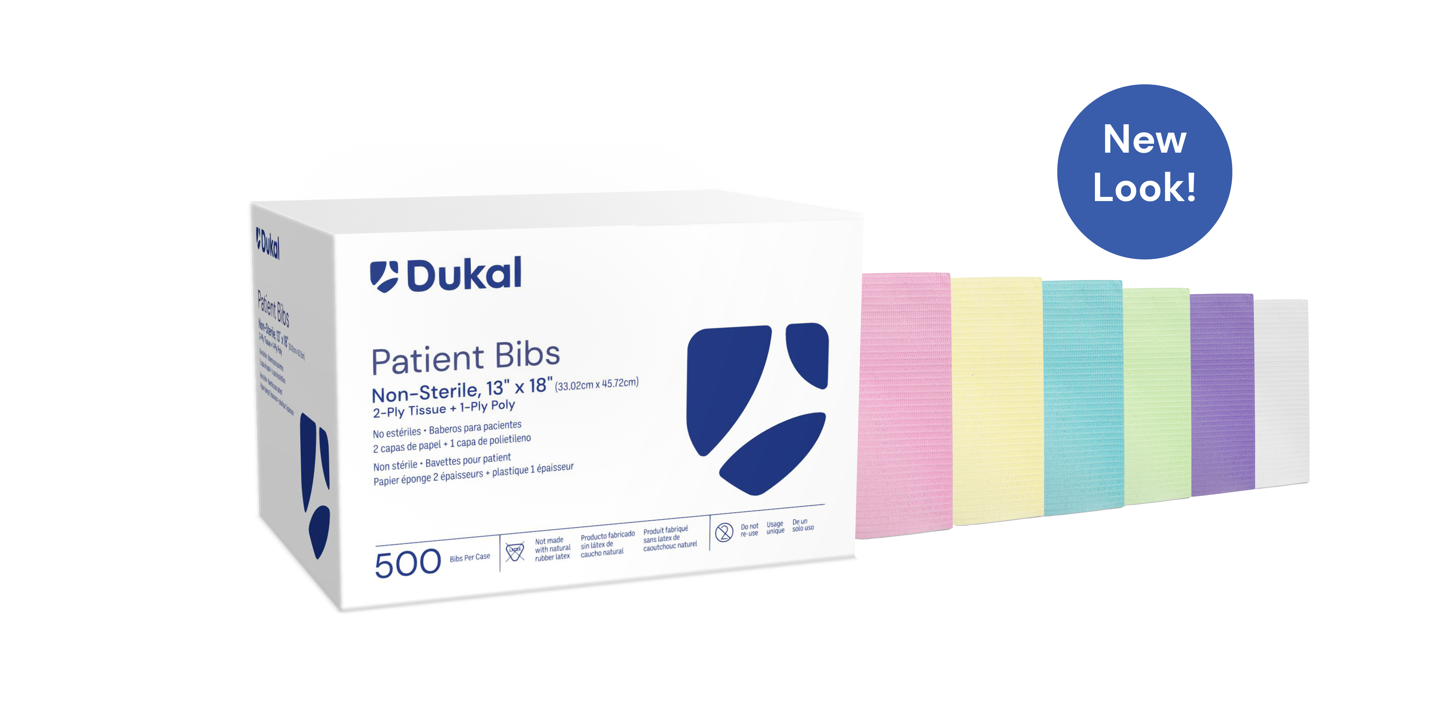 Patient Bibs, 2-Ply, 13