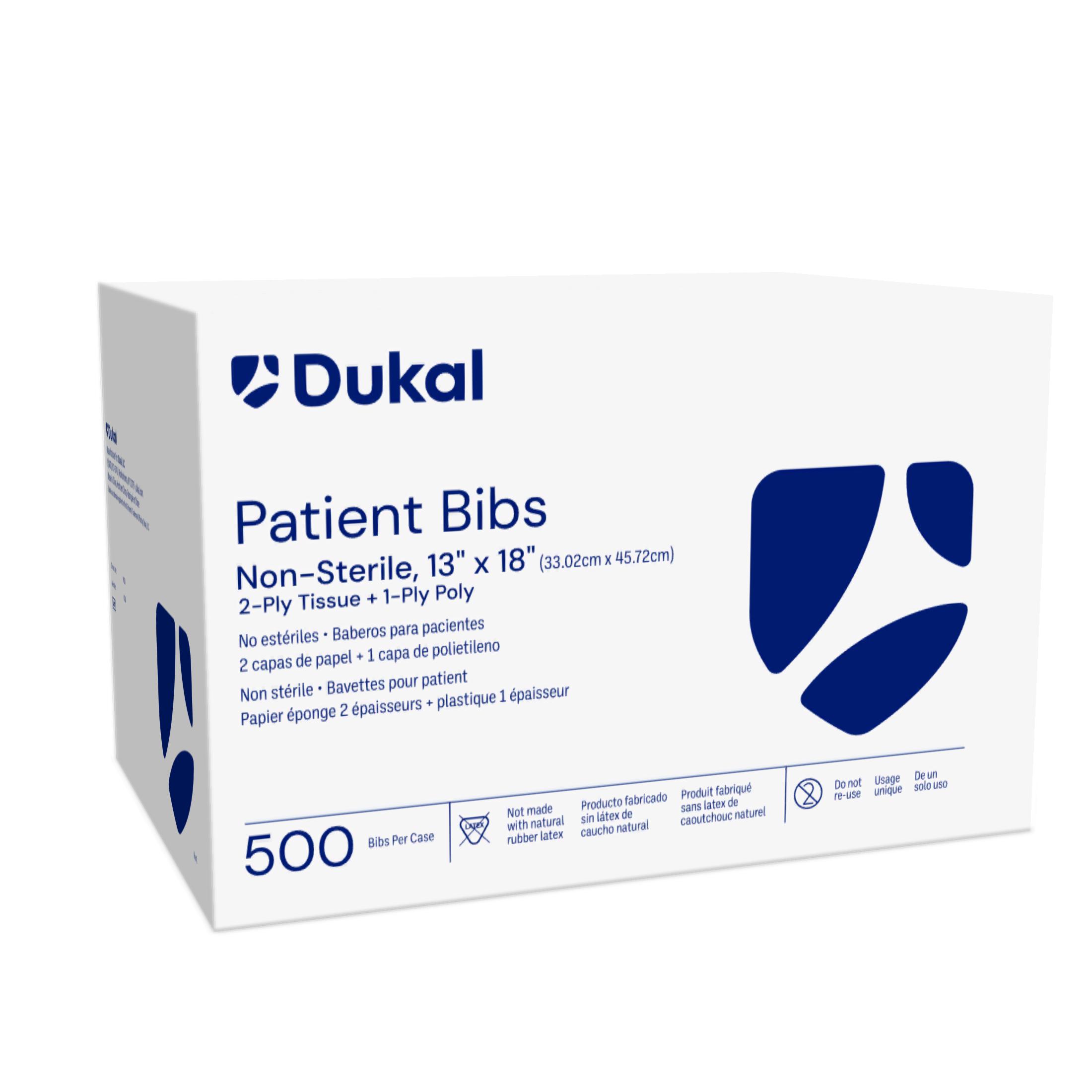Patient Bibs, 2-Ply, 13