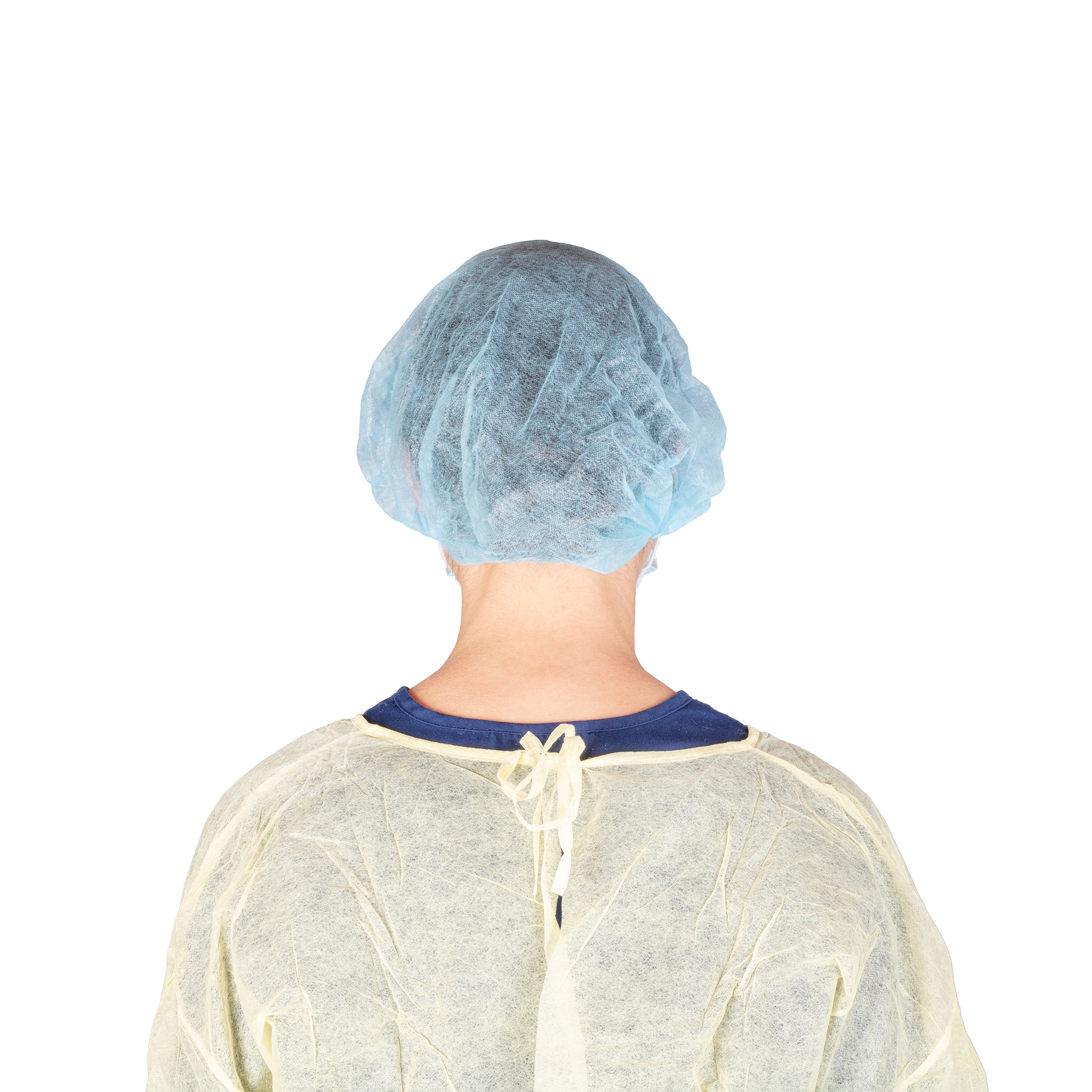 Isolation Gown with Neck Tie and Elastic Cuff, One Size, Yellow