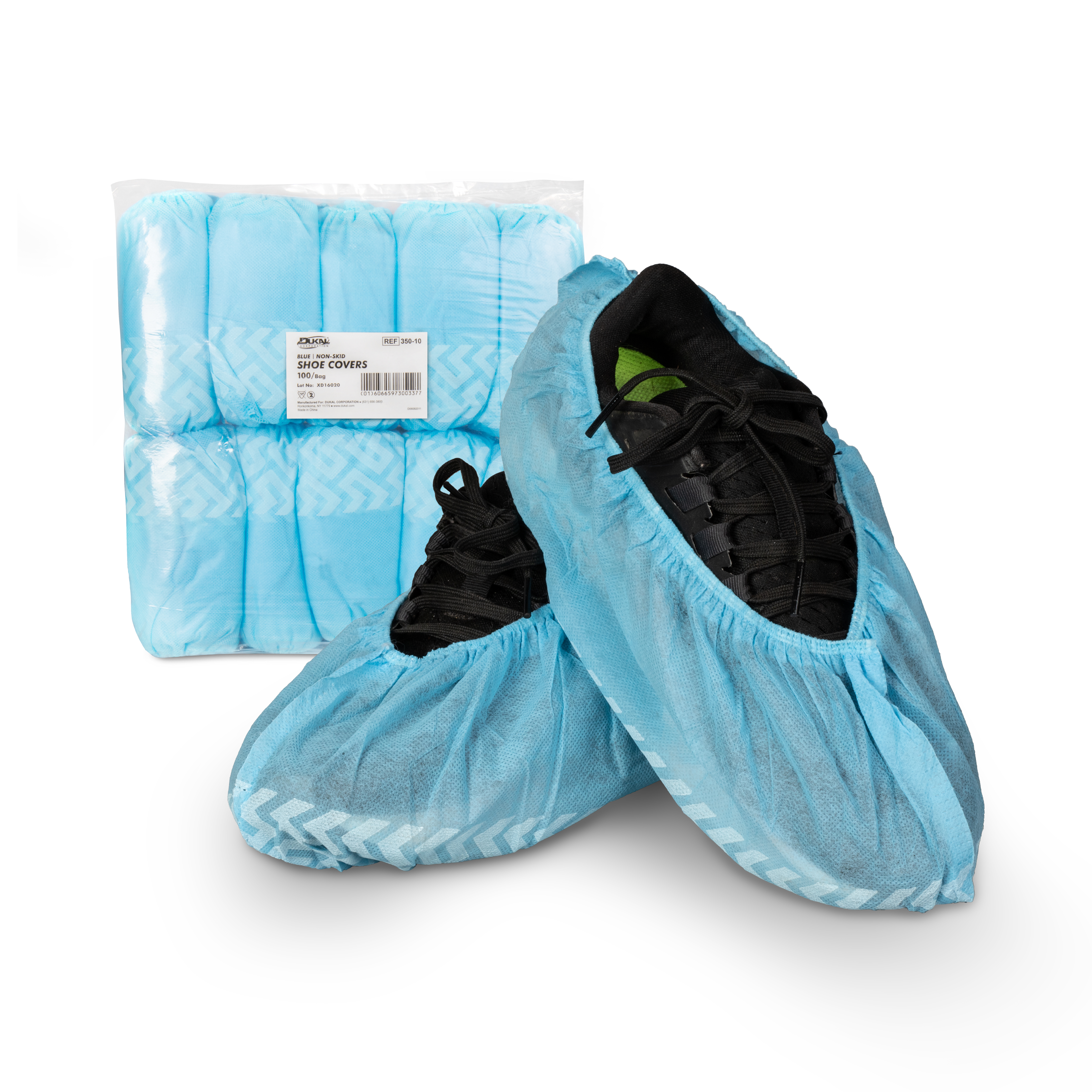 Shoe Cover with Non-Skid Treads, One Size, Blue