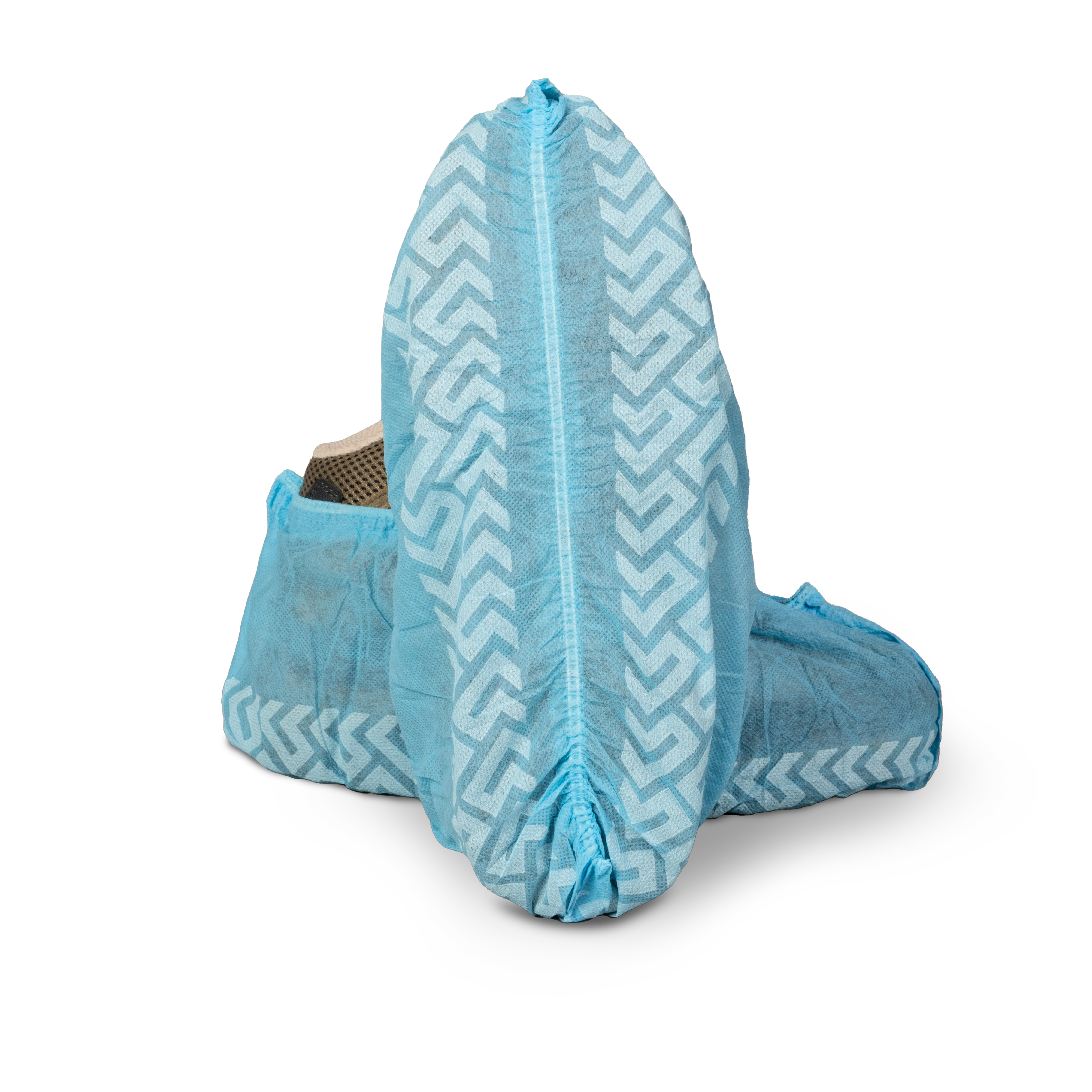 Shoe Cover with Non-Skid Treads, One Size, Blue