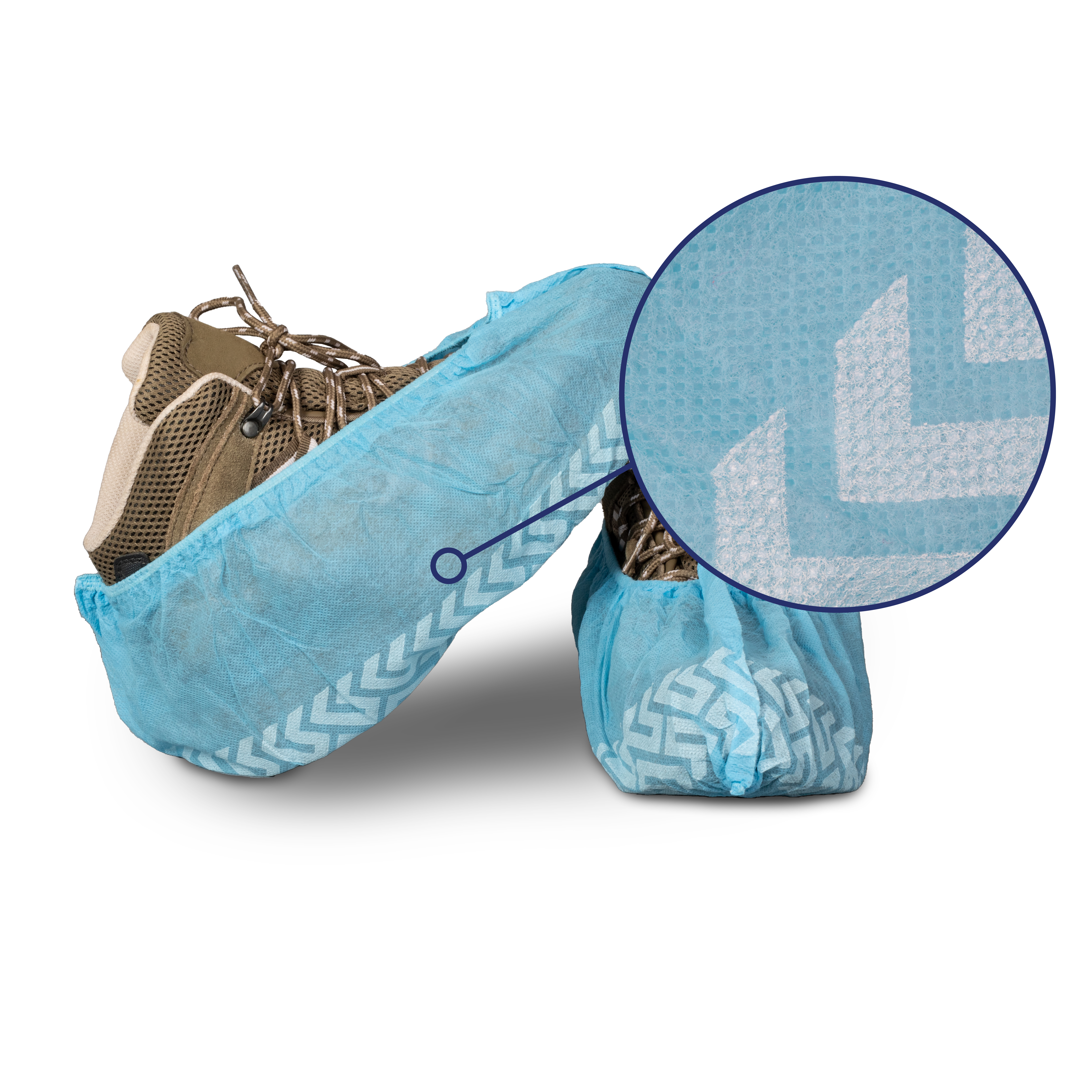 Shoe Cover with Non-Skid Treads, One Size, Blue