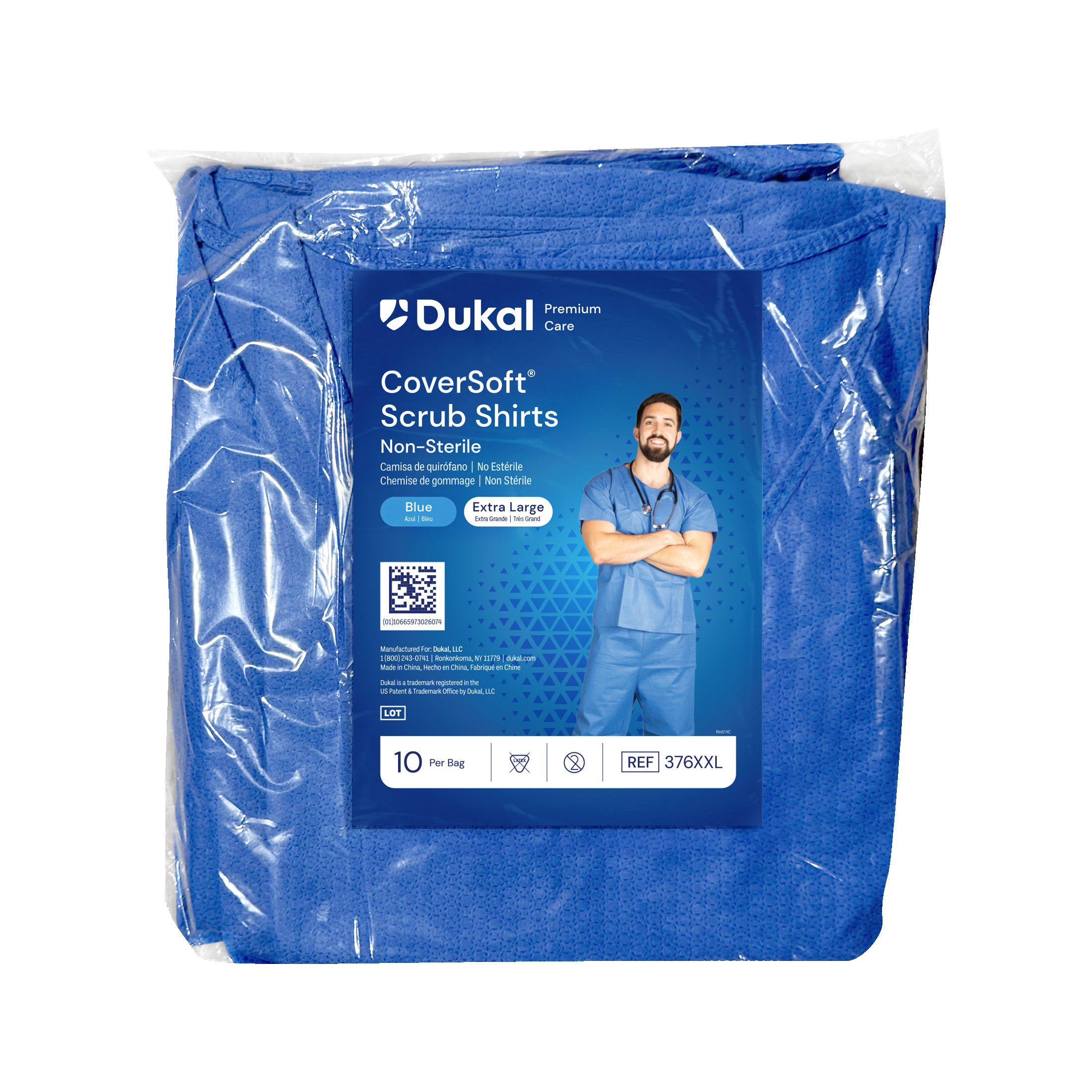 CoverSoft™ Scrub Shirt, XX-Large, Blue