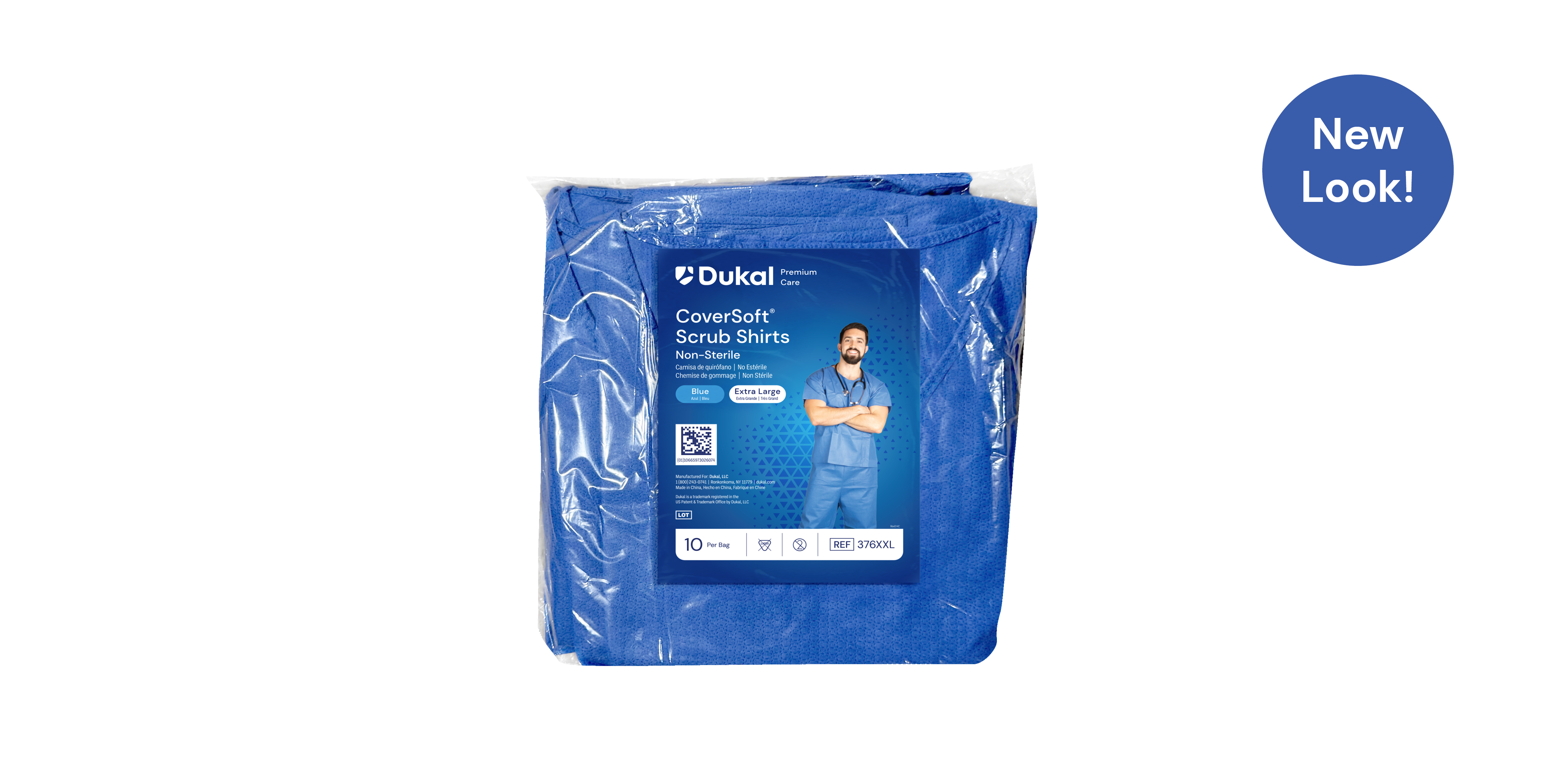 CoverSoft™ Scrub Shirt, XX-Large, Blue