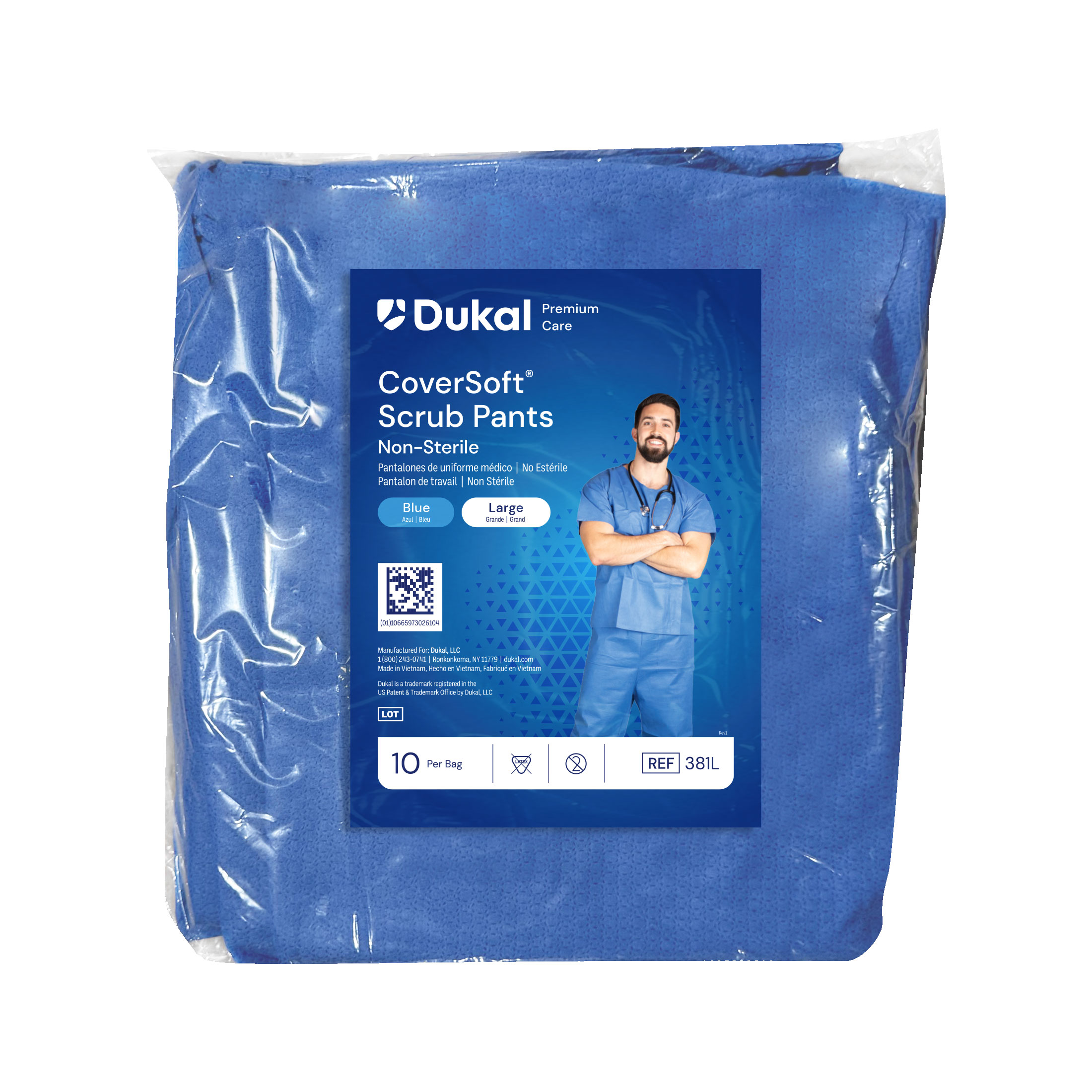 CoverSoft™ Scrub Pants, Large, Blue