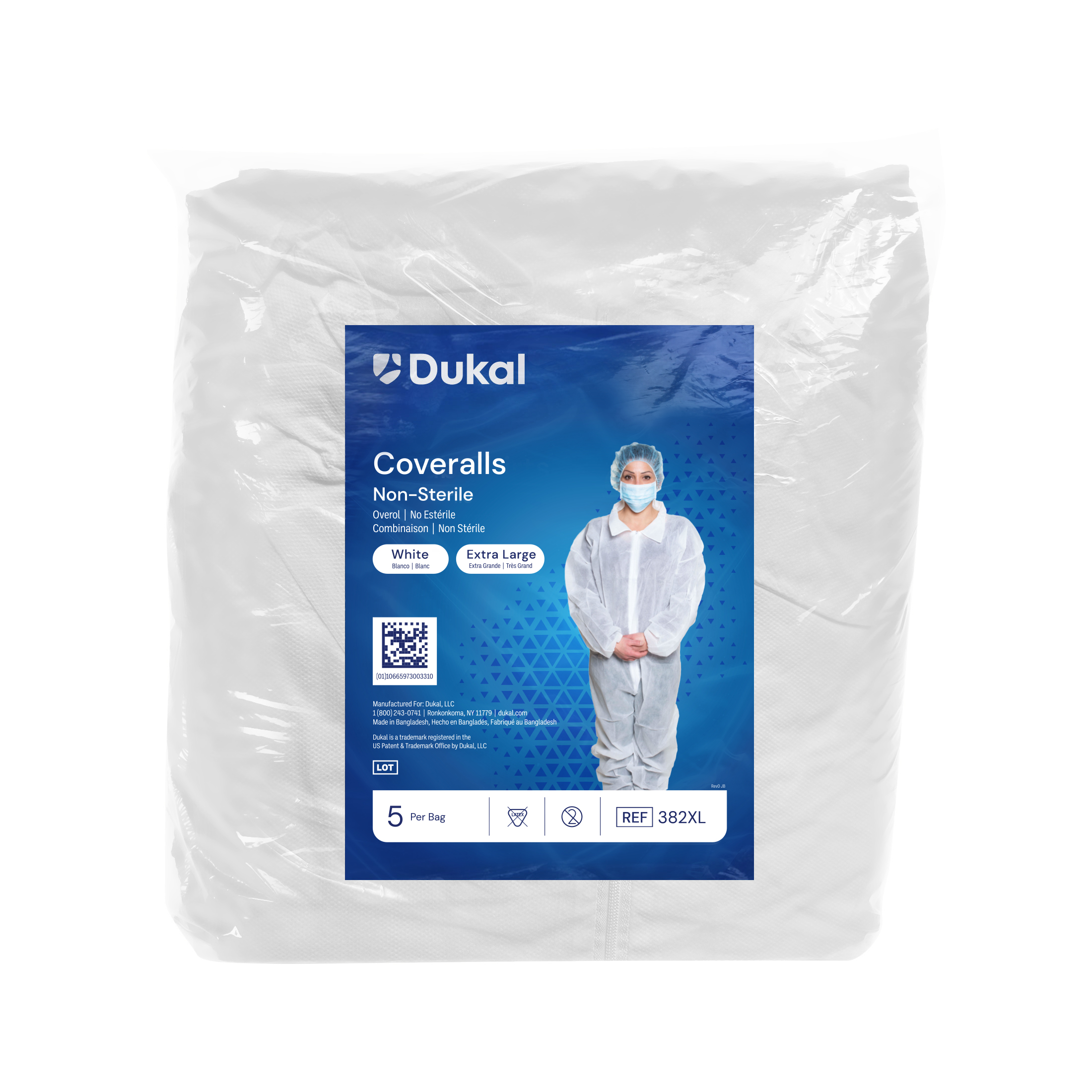 Coveralls, X-Large, White