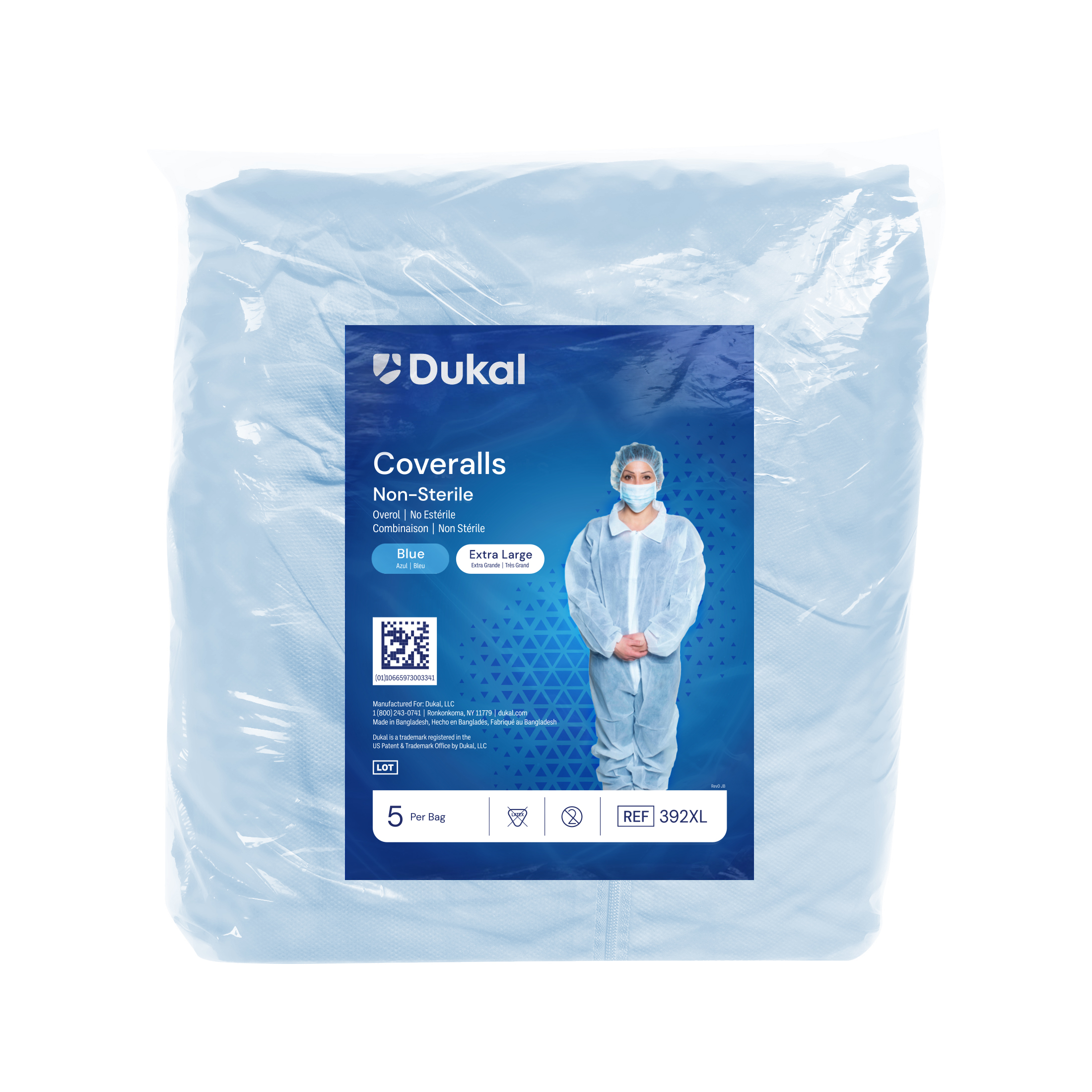 Coveralls, X-Large, Blue