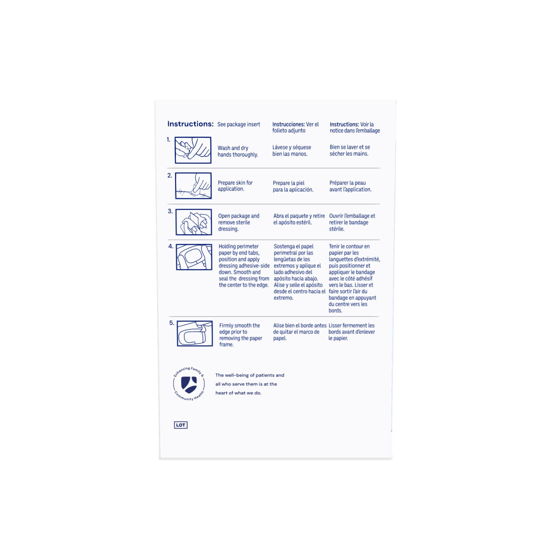 Sterile Transparent Semi-Permeable Dressing, 2-3/8