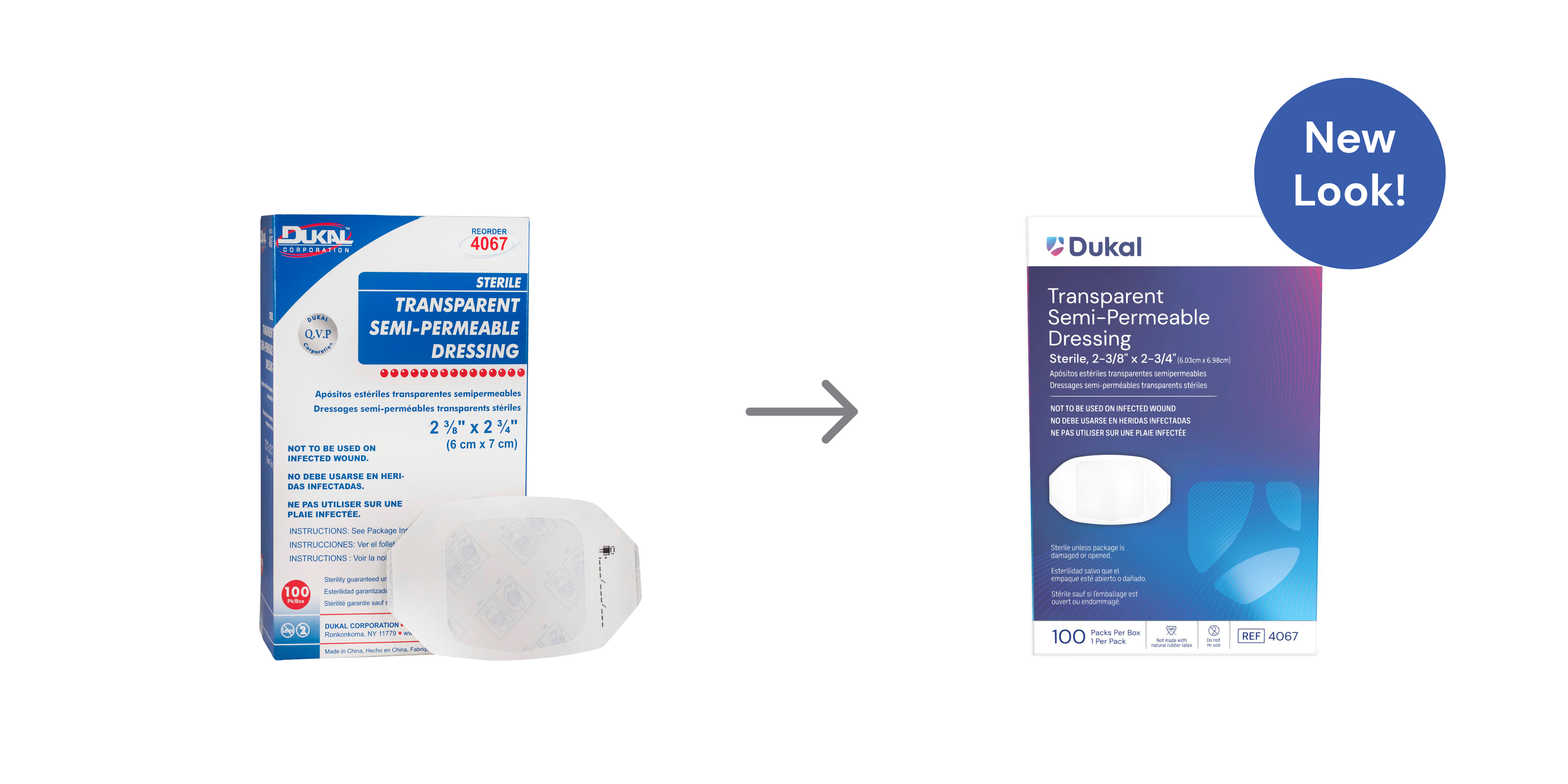 Sterile Transparent Semi-Permeable Dressing, 2-3/8