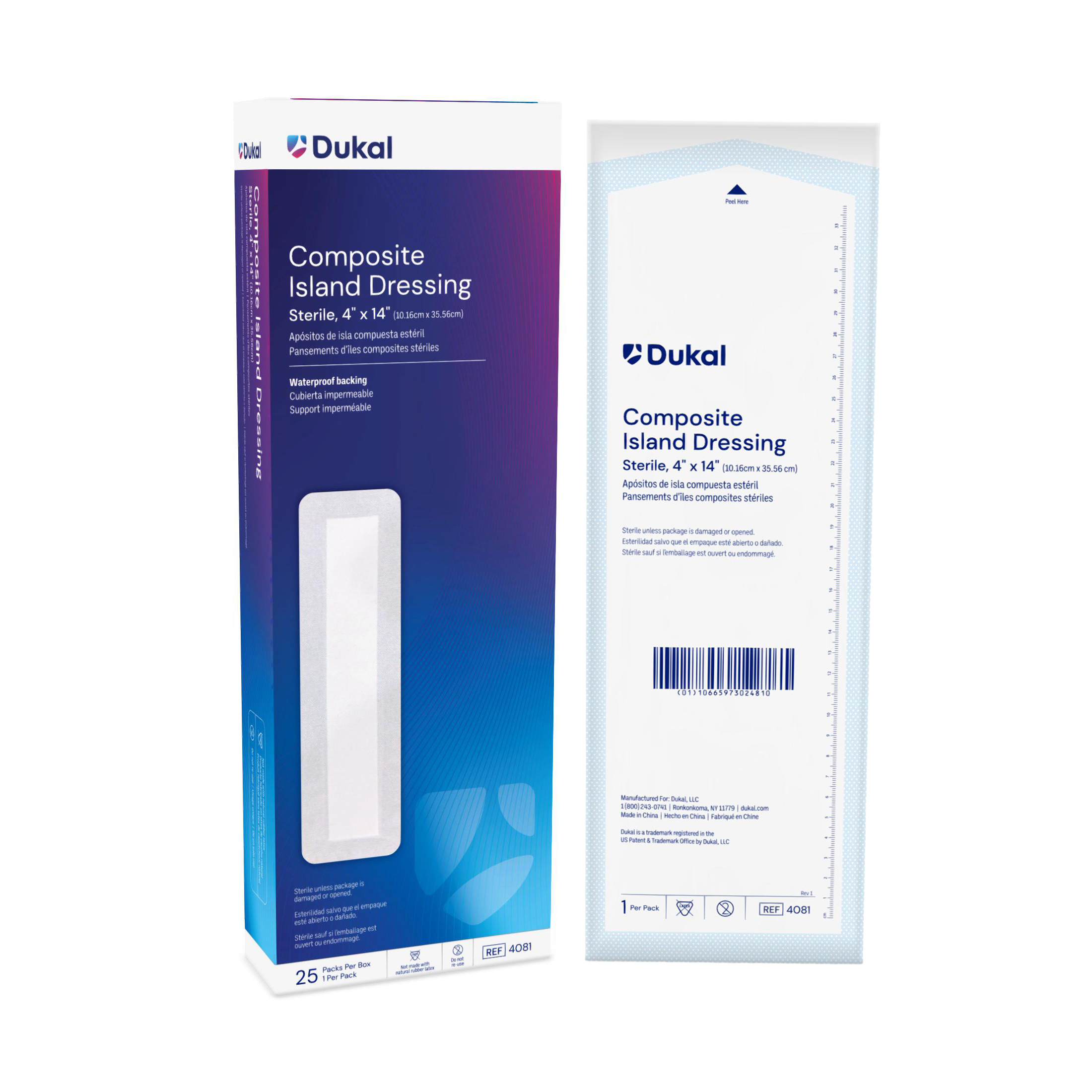 Sterile Composite Island Dressing, 4