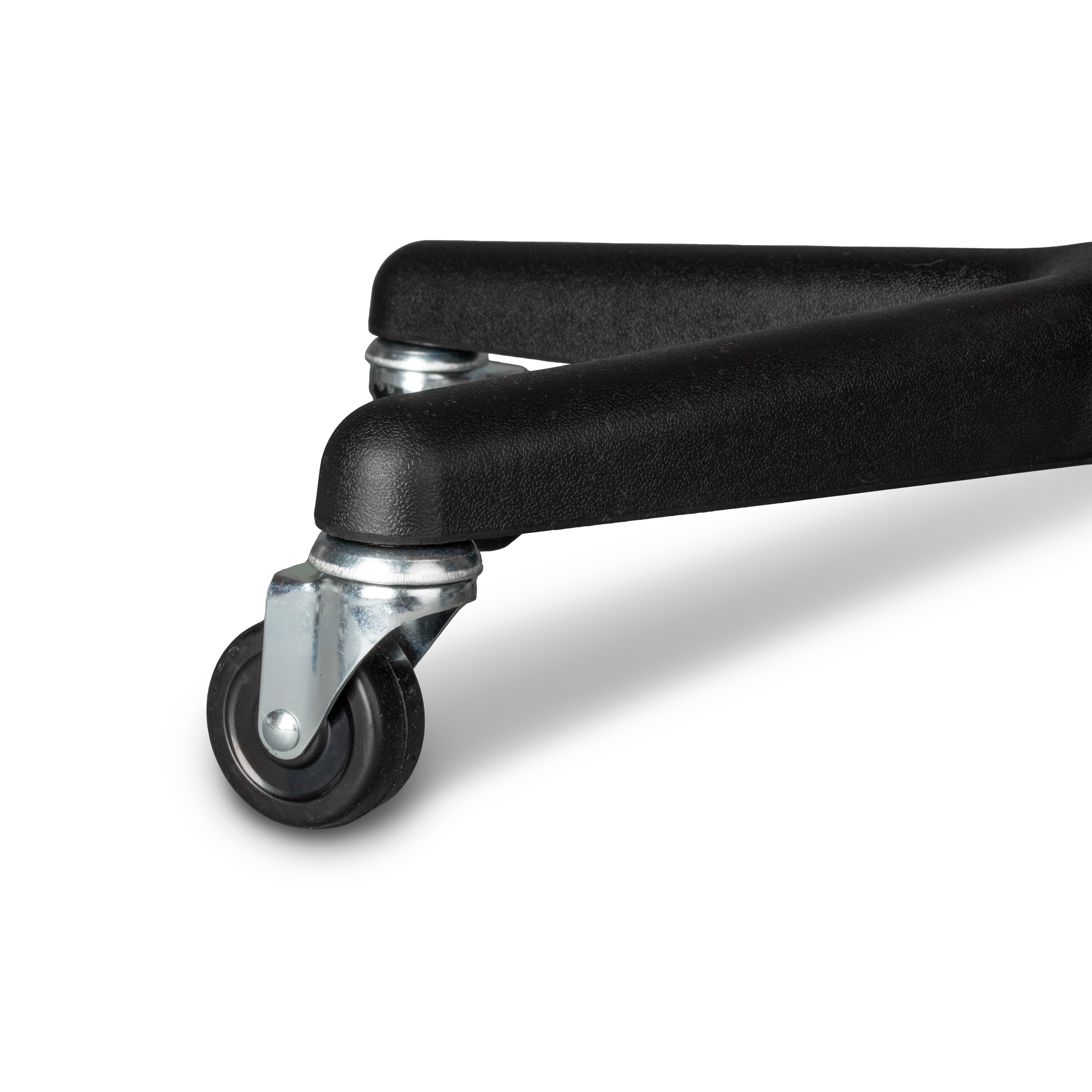IV Stand with 2-Hooks, 5-Caster Base, Chrome