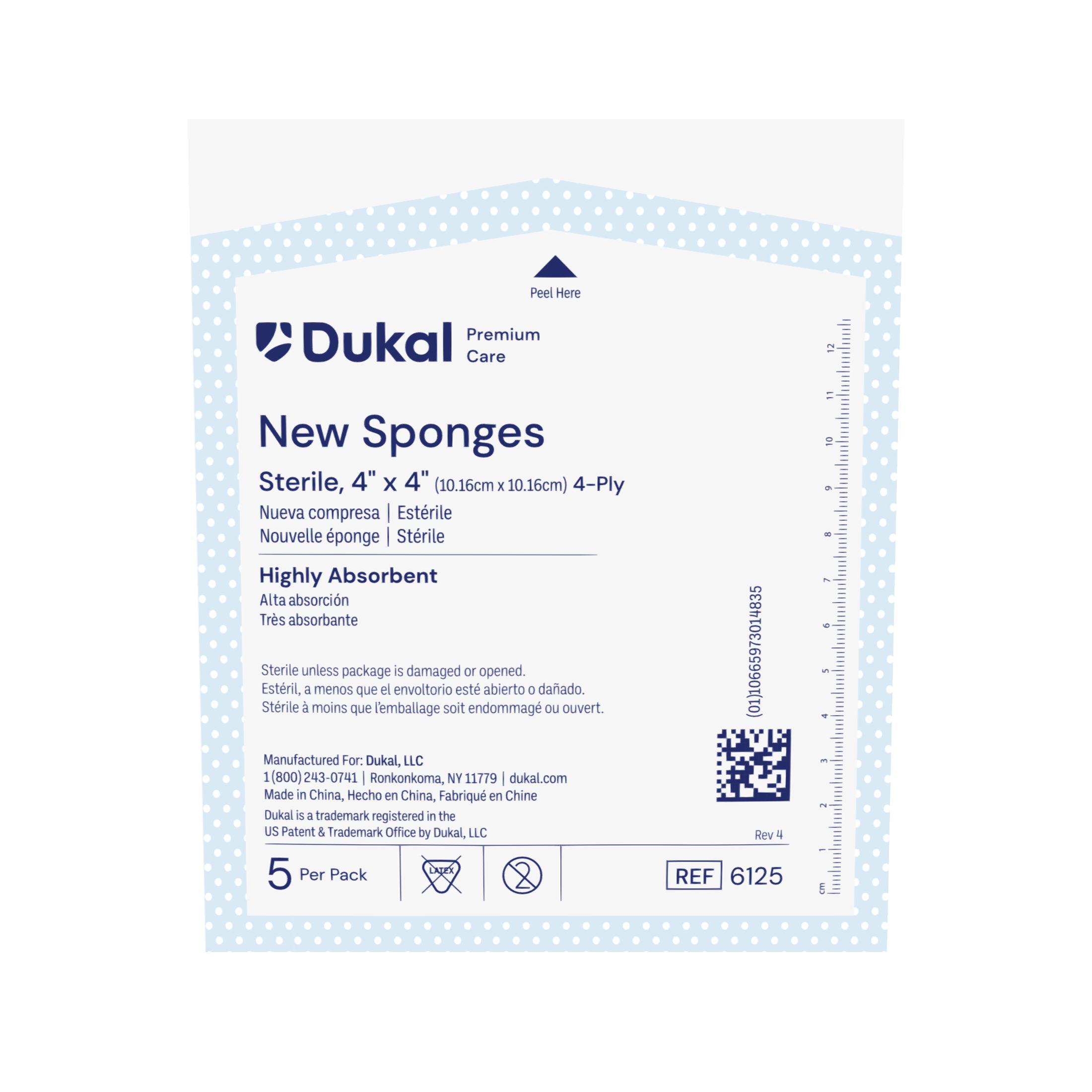 Premium Care Sterile New Sponges, 4-Ply, 4