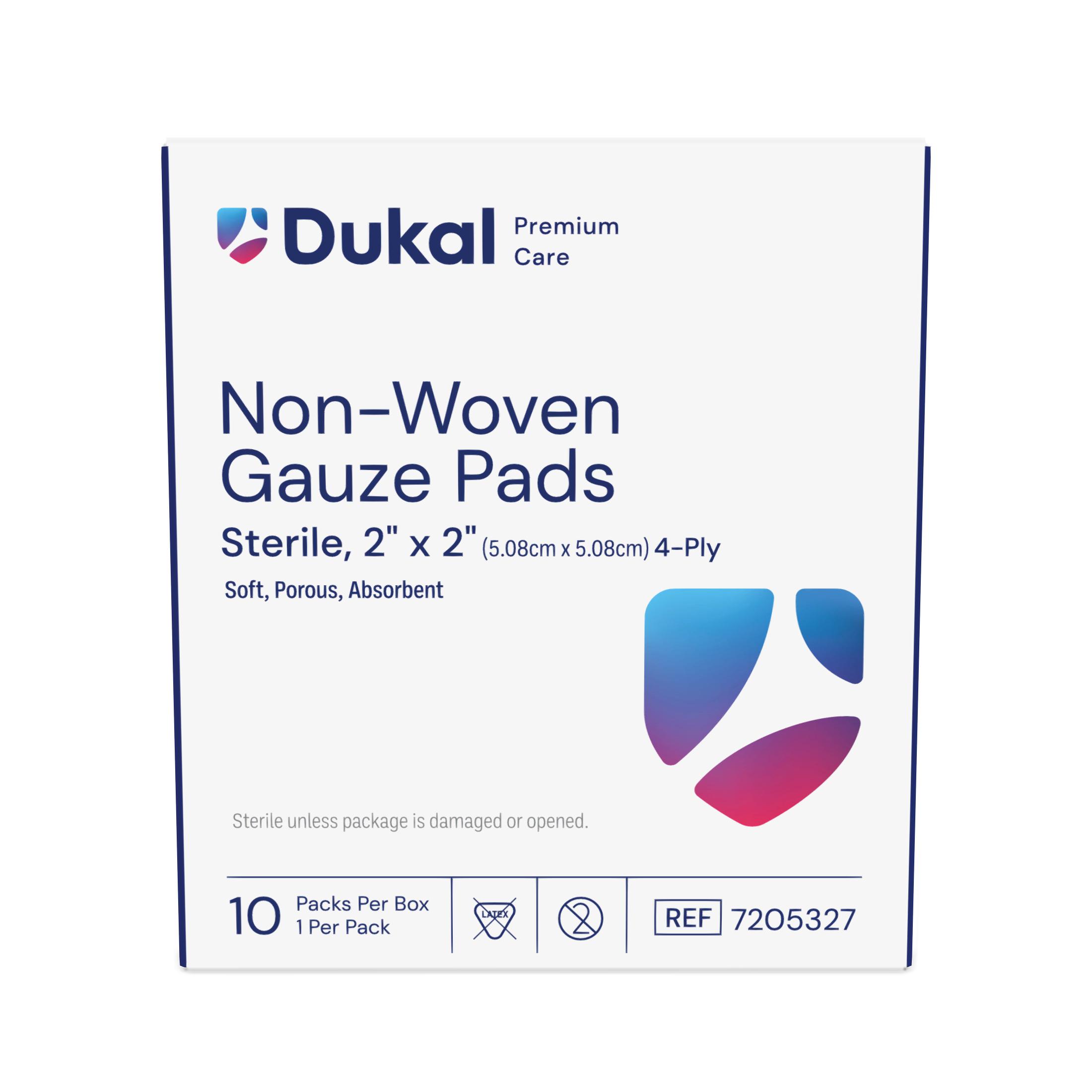 Sterile Non-Woven Gauze Pads, 4-Ply, 2